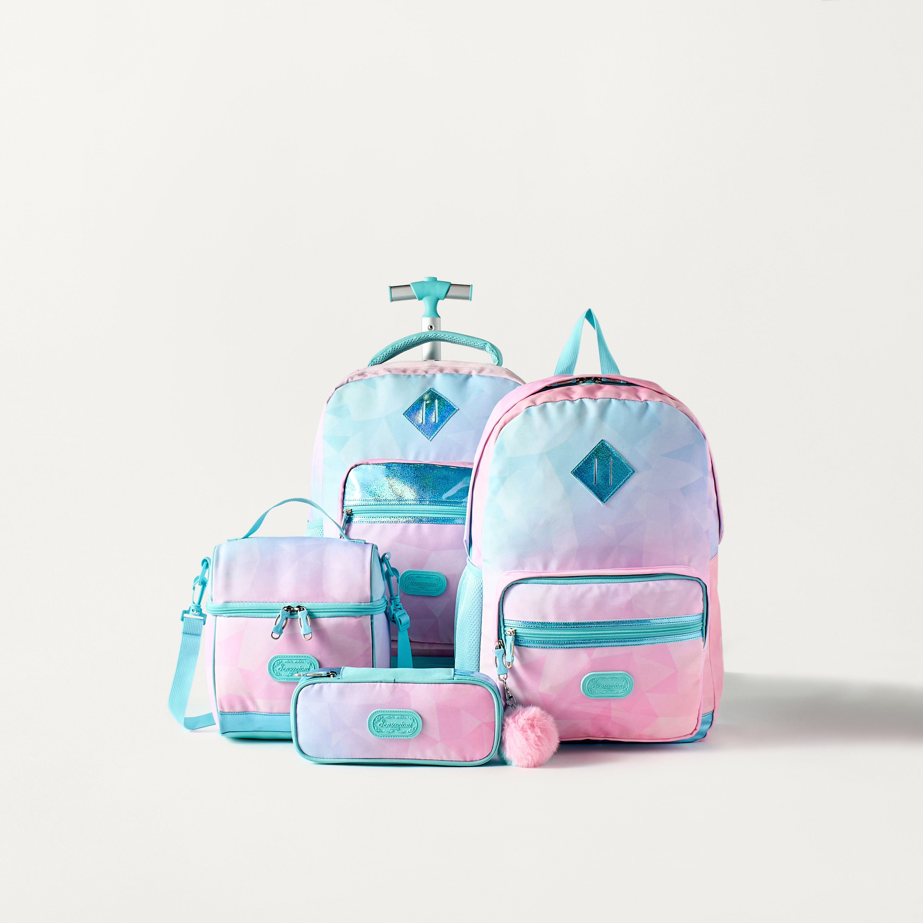 Sensazioni Ombre Lunch Bag with Detachable Strap and Zip Closure-school-lunchessentials-lunchbags-image-5