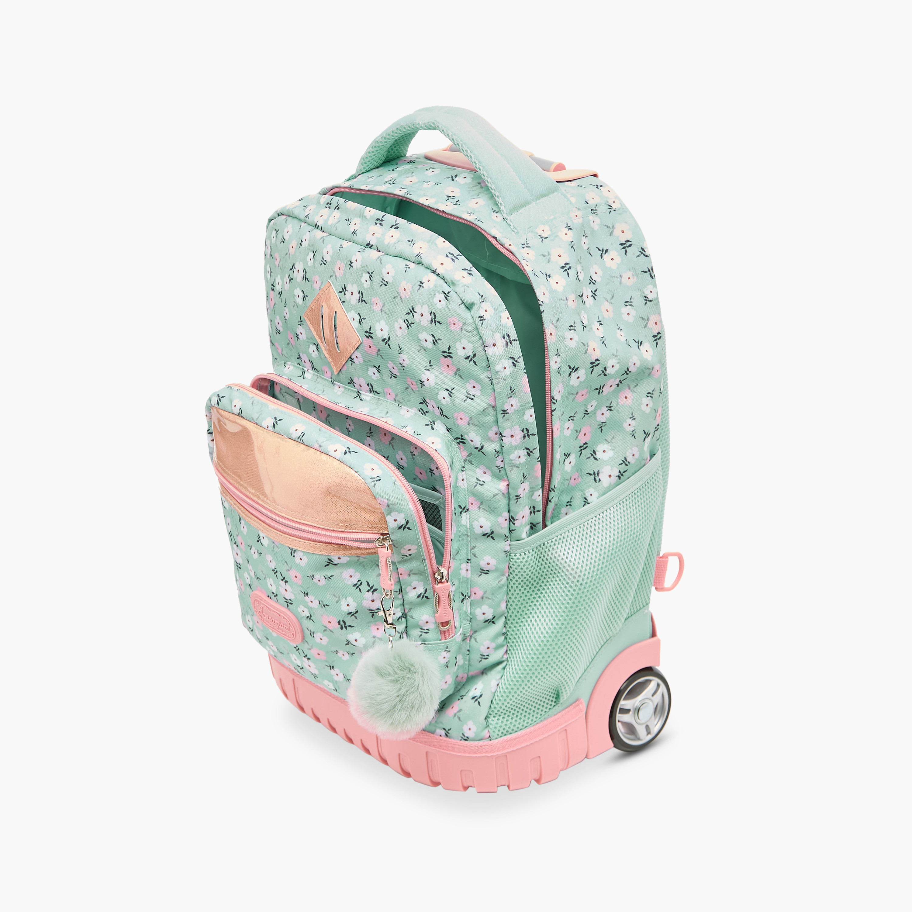 Sensazioni 15-inch Floral Print Trolley Backpack with Retractable Handle - 32x22x47 cms-school-bagsandbackpacks-trolleybags-image-13