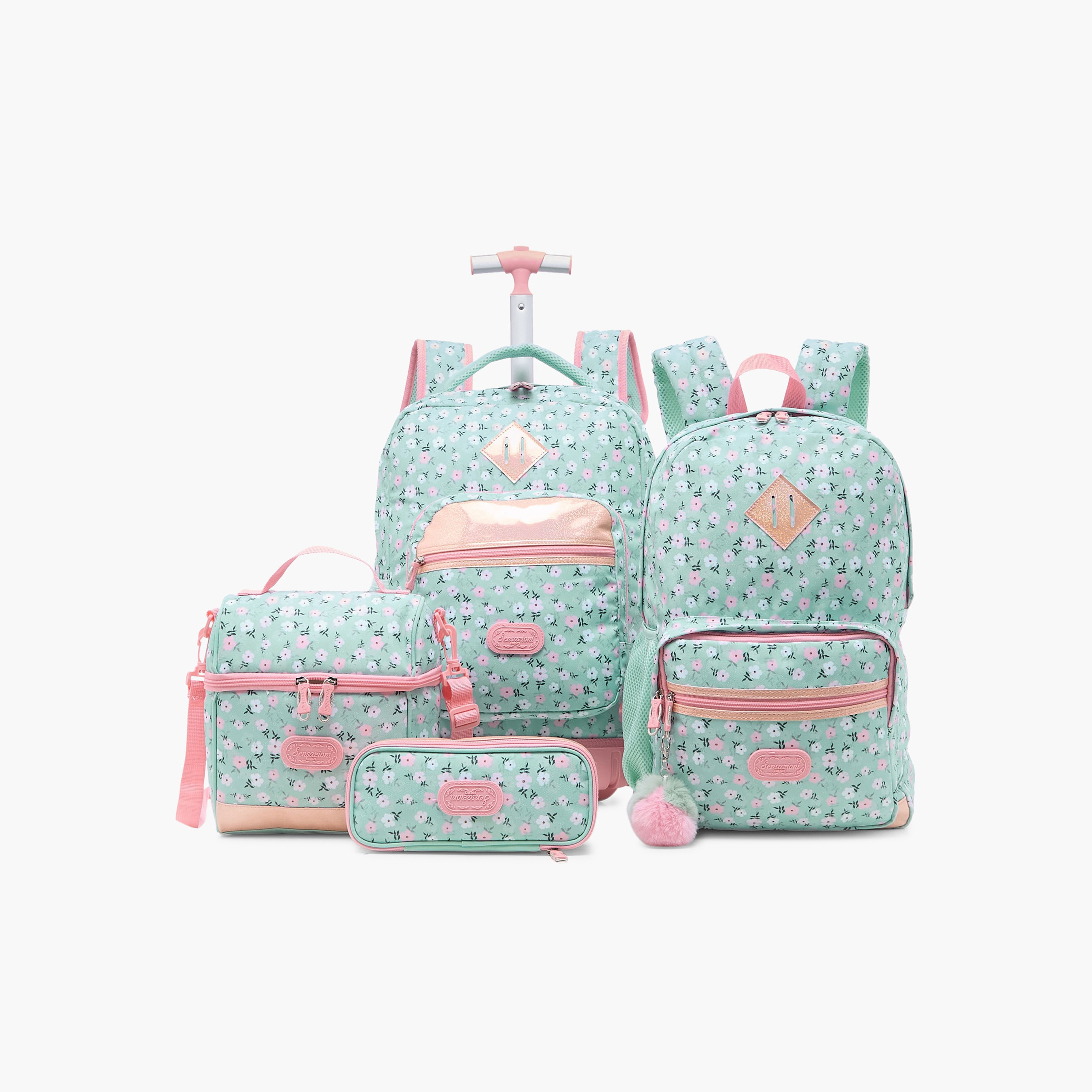 Sensazioni 15-inch Floral Print Trolley Backpack with Retractable Handle - 32x22x47 cms-school-bagsandbackpacks-trolleybags-image-15