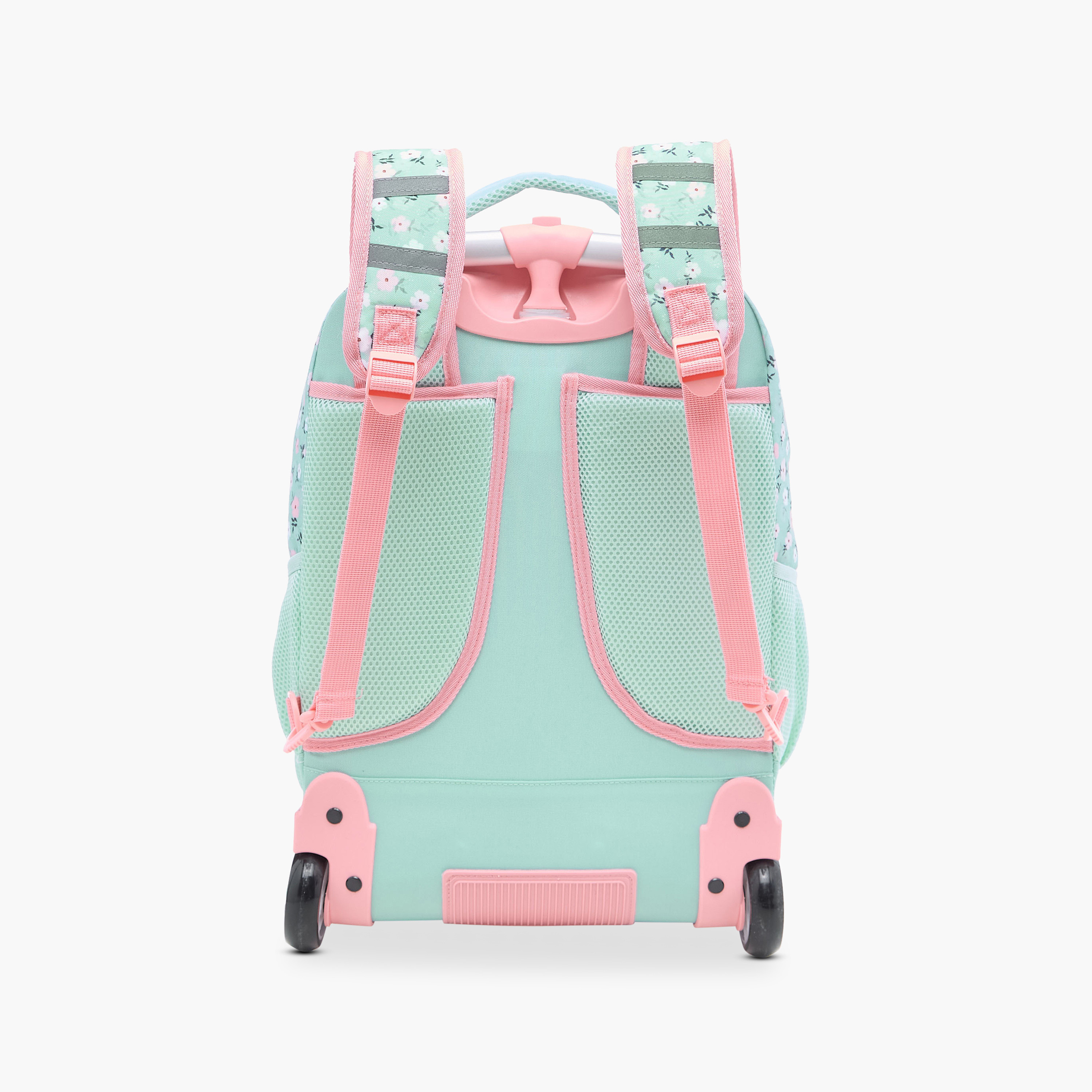 Sensazioni 15-inch Floral Print Trolley Backpack with Retractable Handle - 32x22x47 cms-school-bagsandbackpacks-trolleybags-image-3