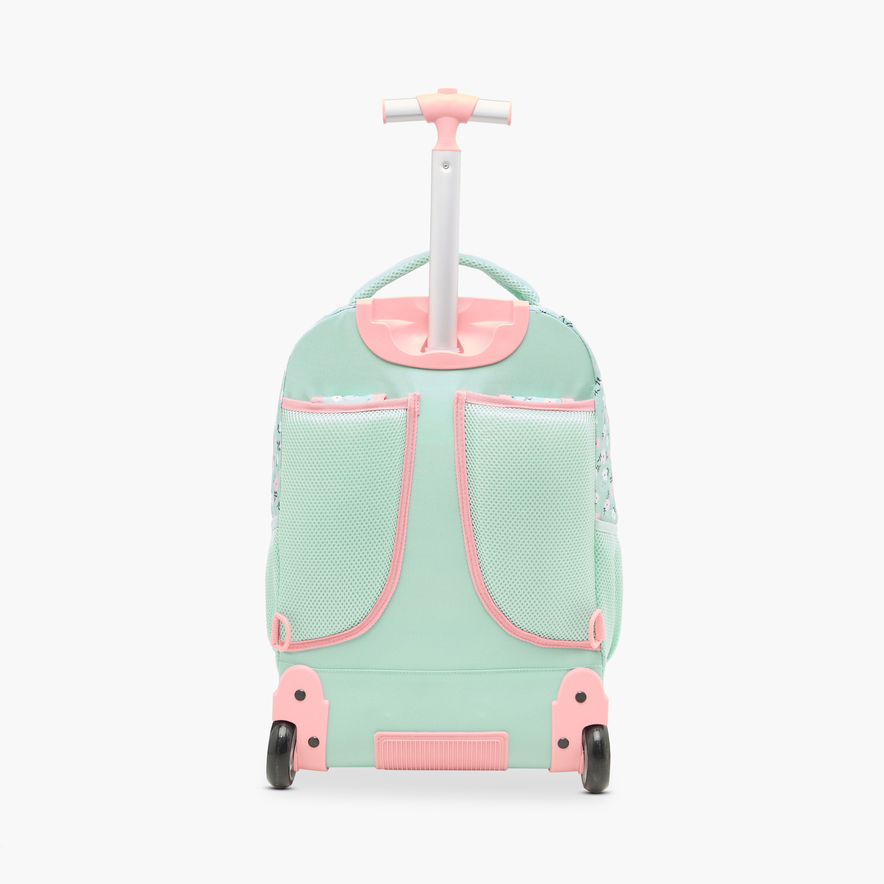 Sensazioni 15-inch Floral Print Trolley Backpack with Retractable Handle - 32x22x47 cms-school-bagsandbackpacks-trolleybags-image-5