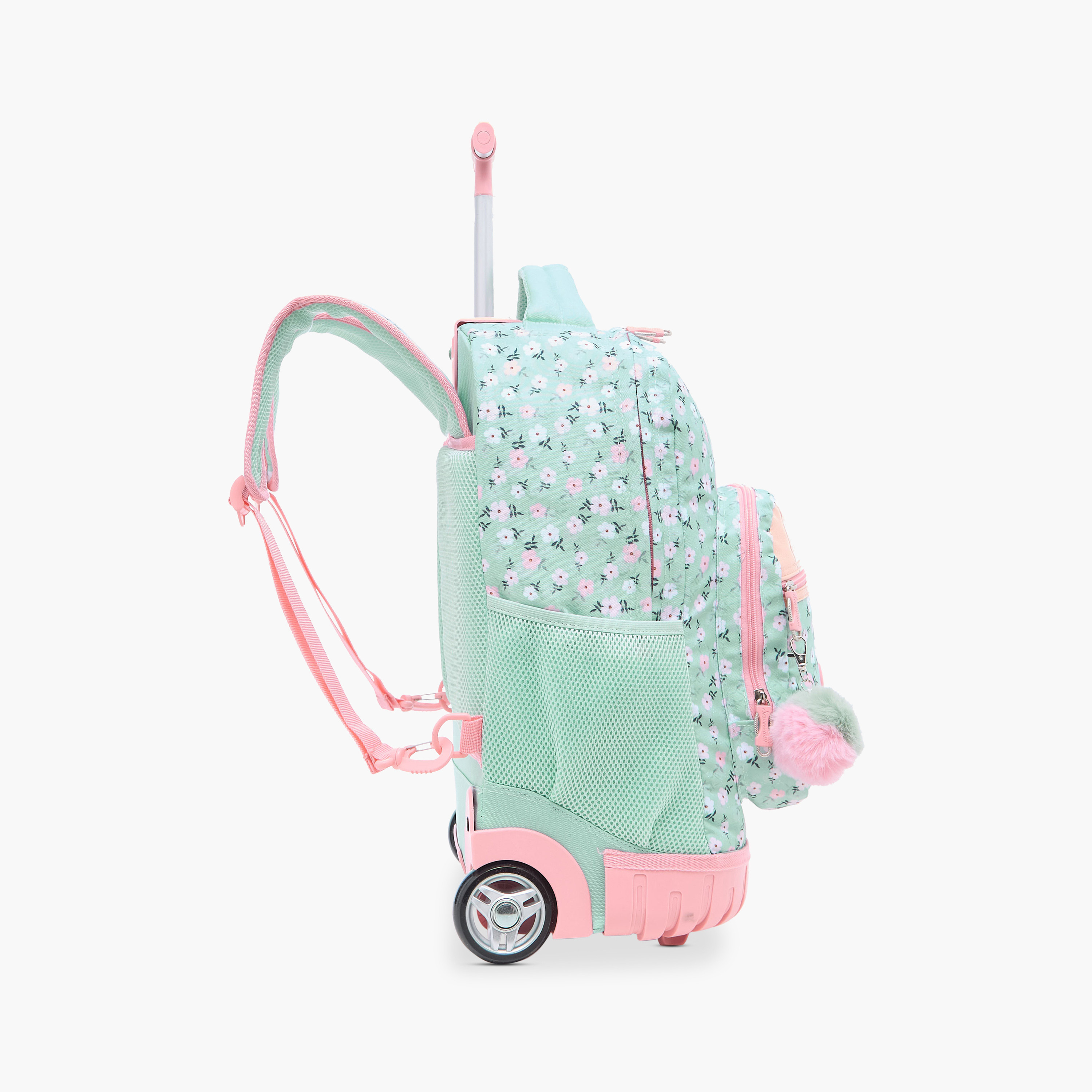 Sensazioni 15-inch Floral Print Trolley Backpack with Retractable Handle - 32x22x47 cms-school-bagsandbackpacks-trolleybags-image-7