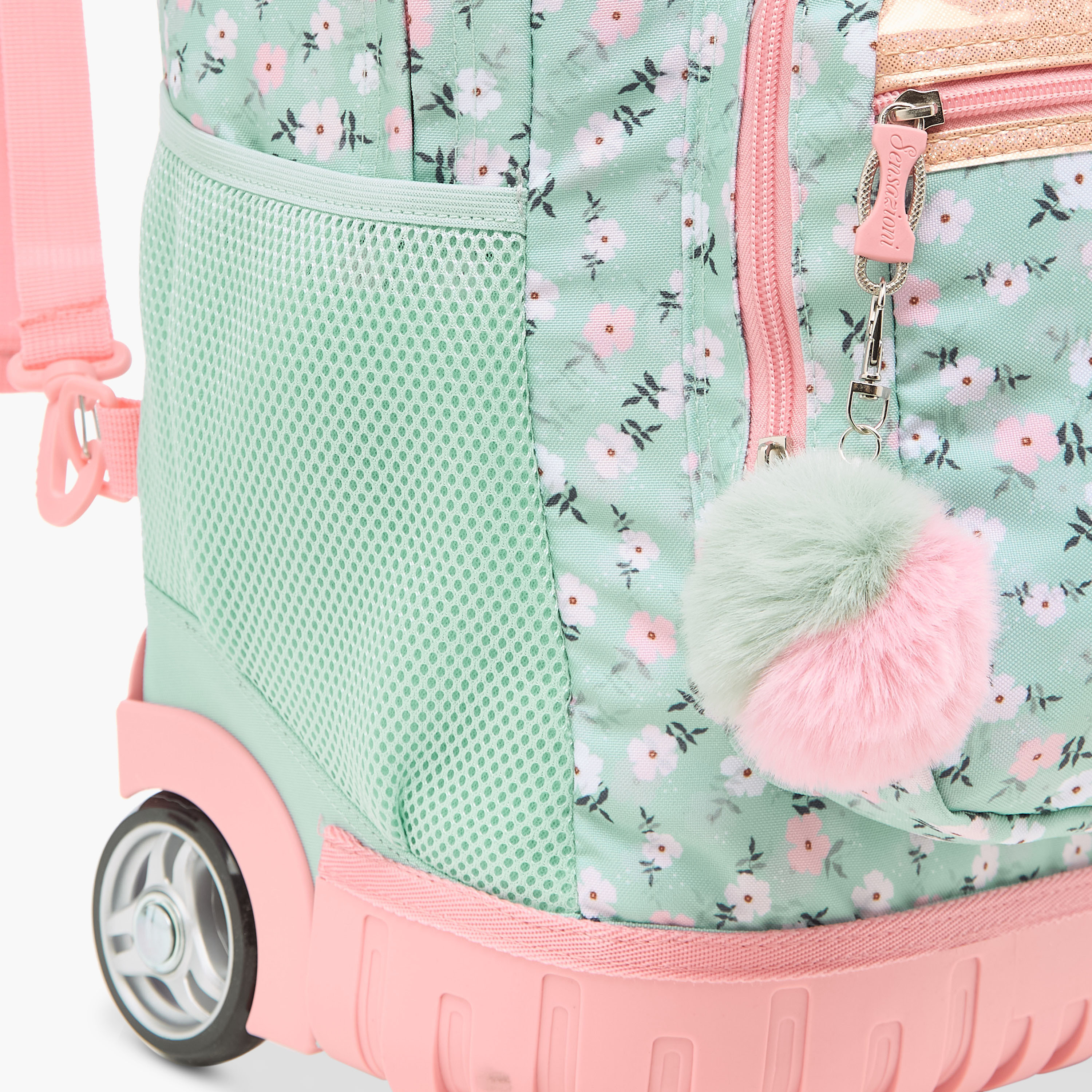 Sensazioni 15-inch Floral Print Trolley Backpack with Retractable Handle - 32x22x47 cms-school-bagsandbackpacks-trolleybags-image-9
