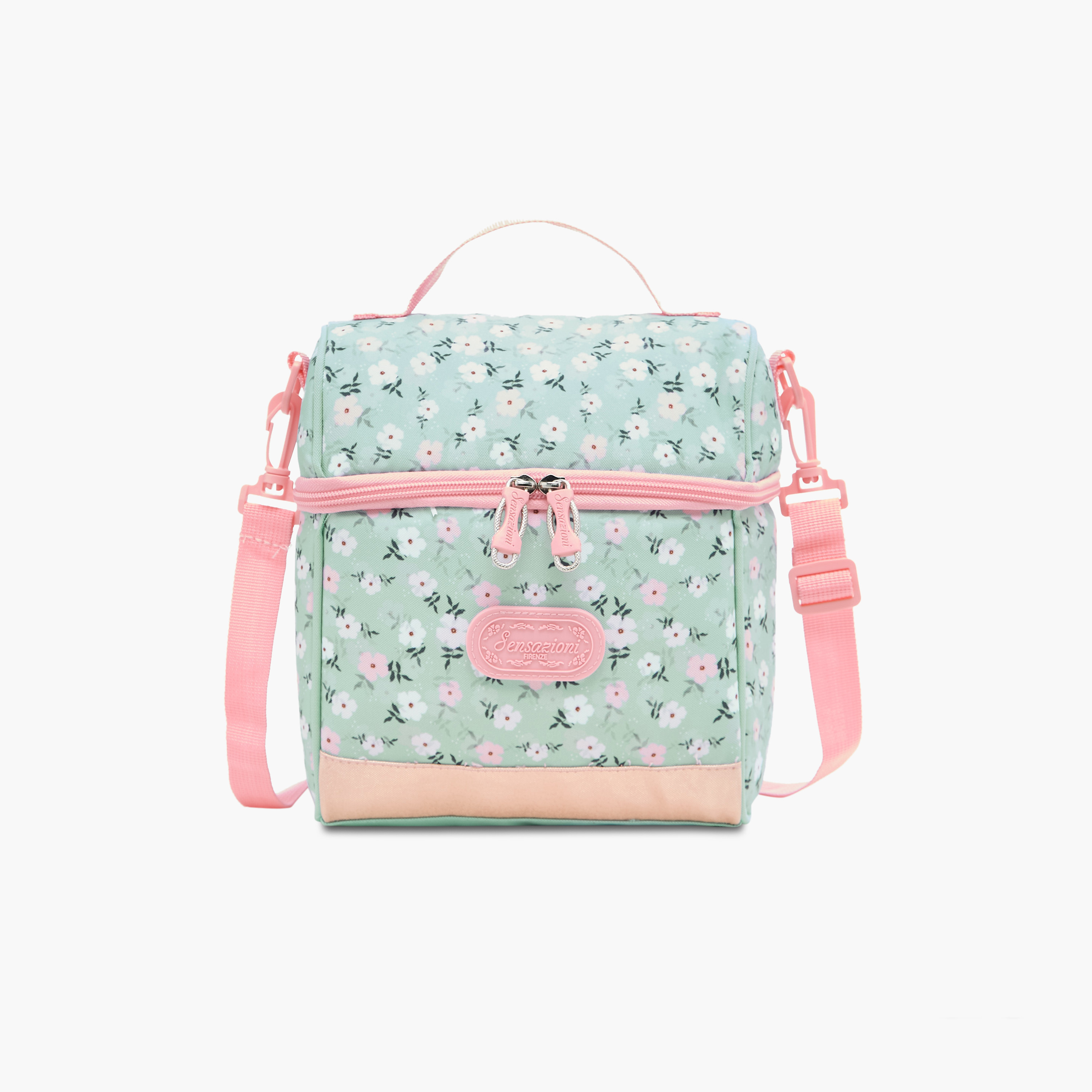 شنطة غداء بسحاب إغلاق وطبعات أزهار من سينساتزيوني-school-lunchessentials-lunchbags-image-1
