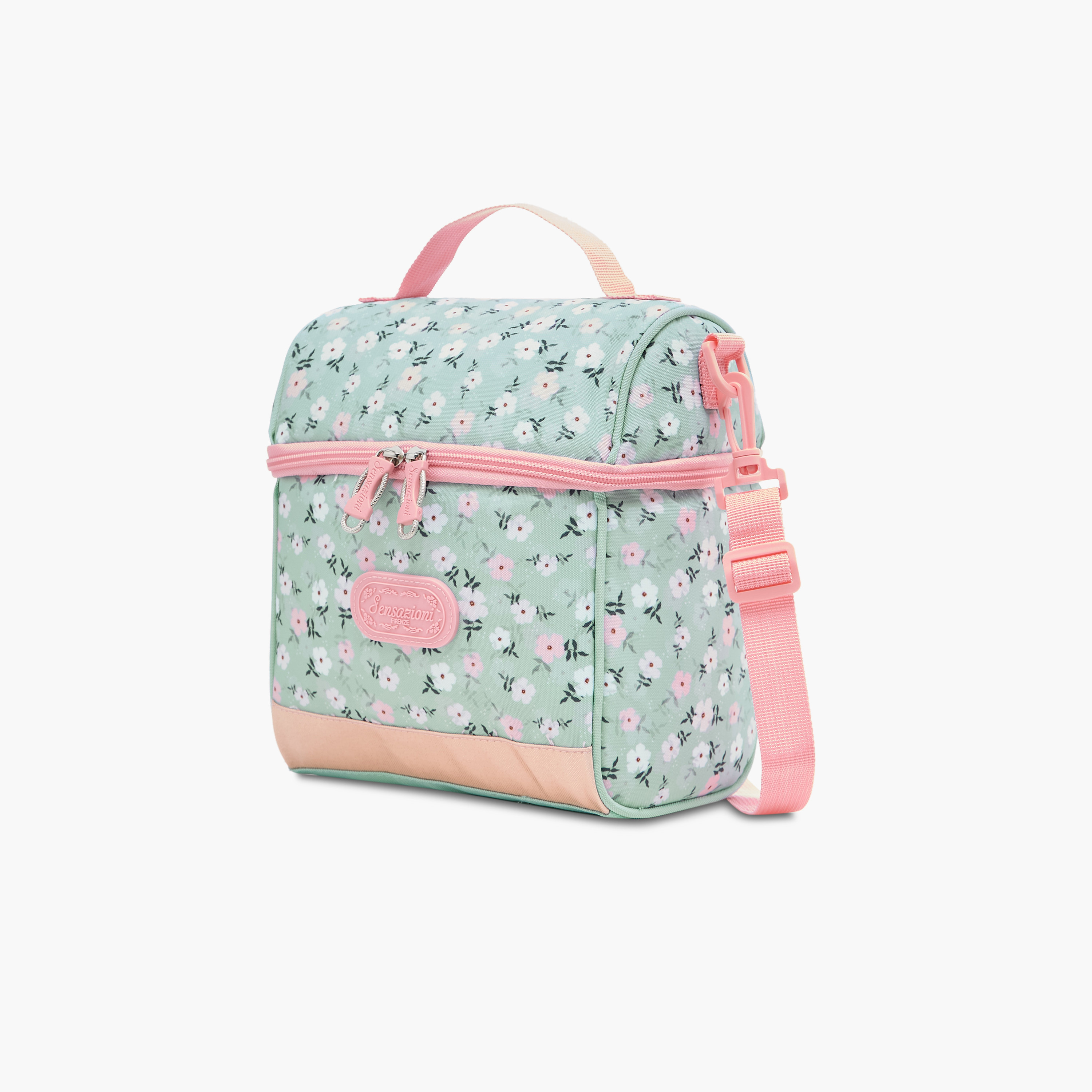 شنطة غداء بسحاب إغلاق وطبعات أزهار من سينساتزيوني-school-lunchessentials-lunchbags-image-2