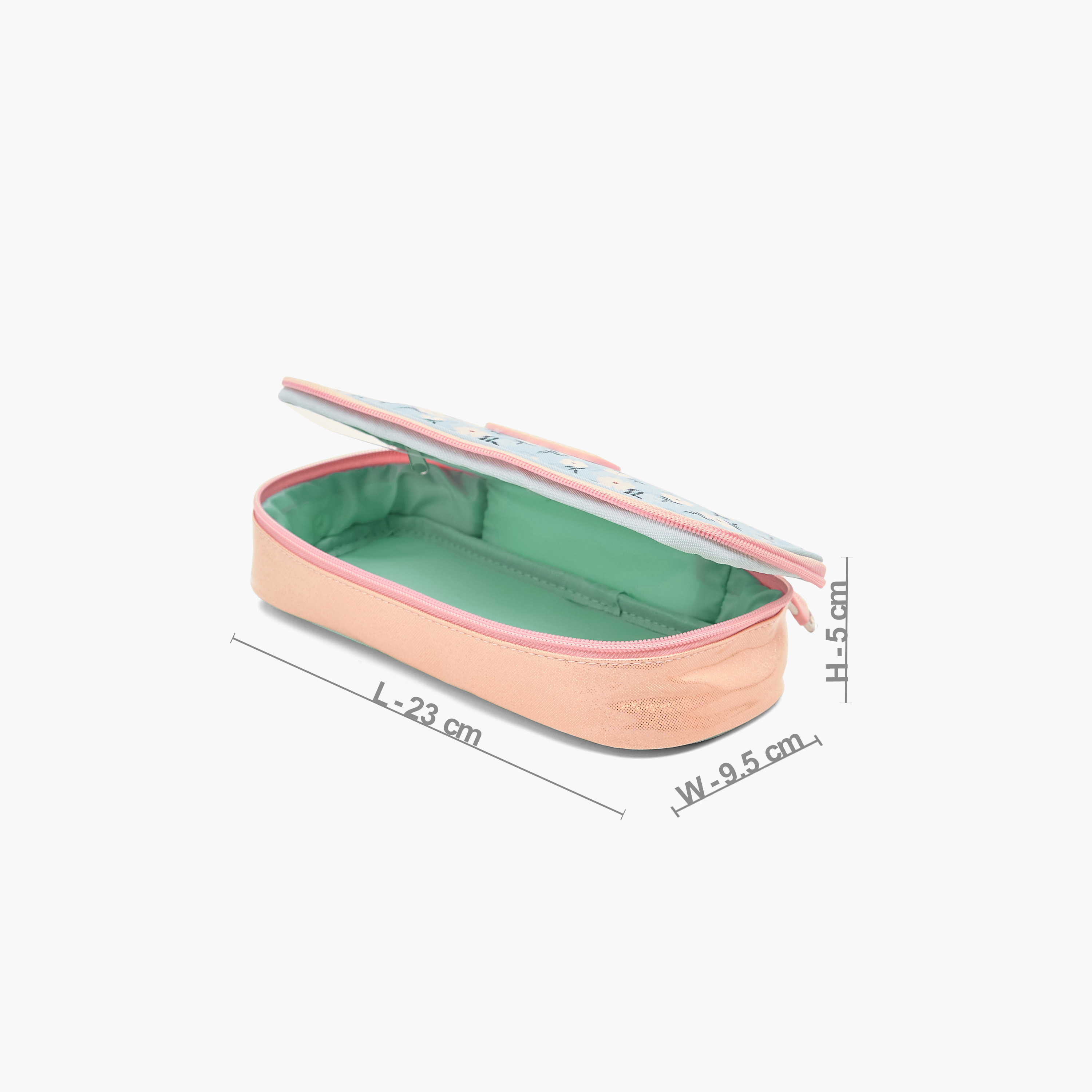 Sensazioni Floral Print Pencil Pouch with Zip Closure-school-stationery-pencilcases-image-2