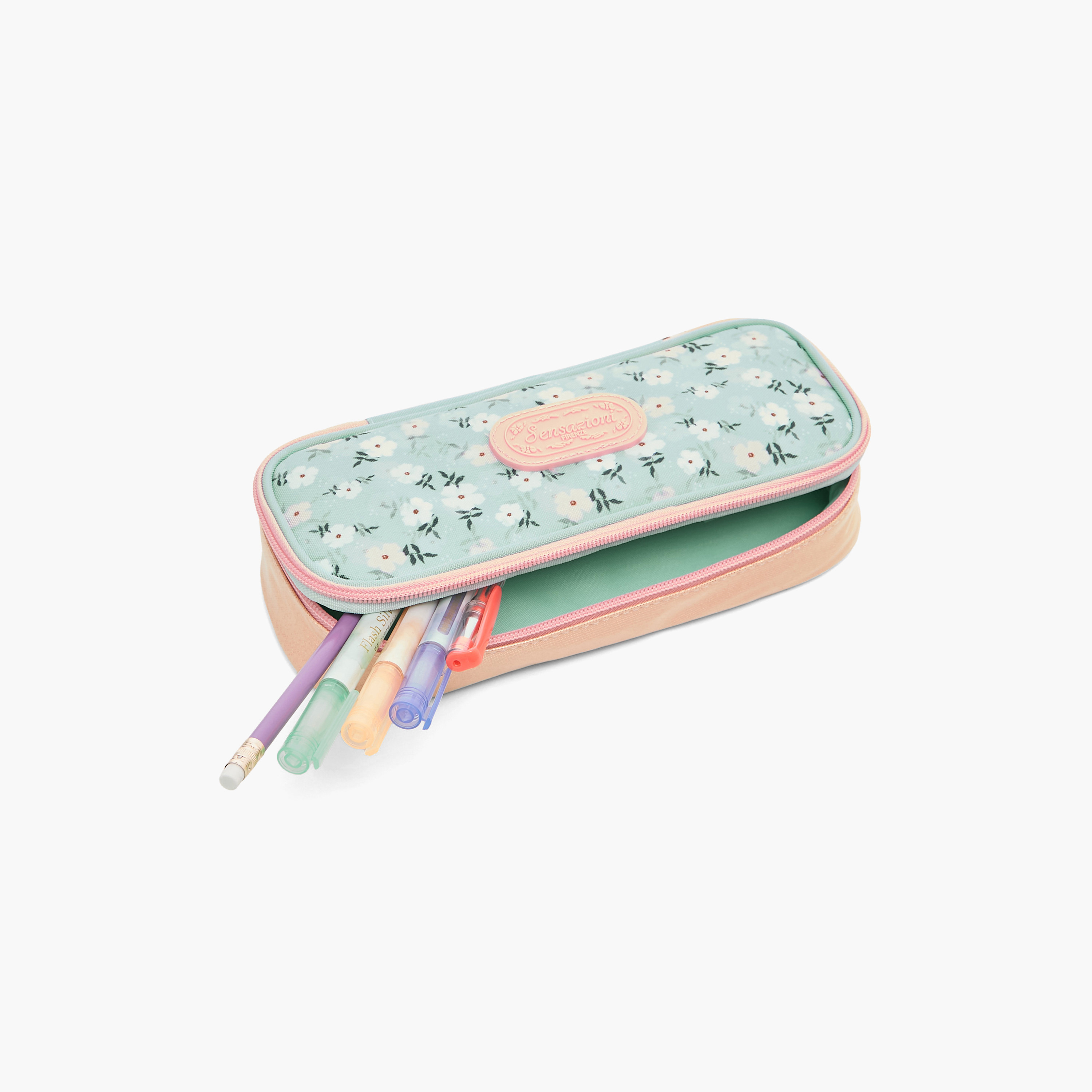 Sensazioni Floral Print Pencil Pouch with Zip Closure-school-stationery-pencilcases-image-7