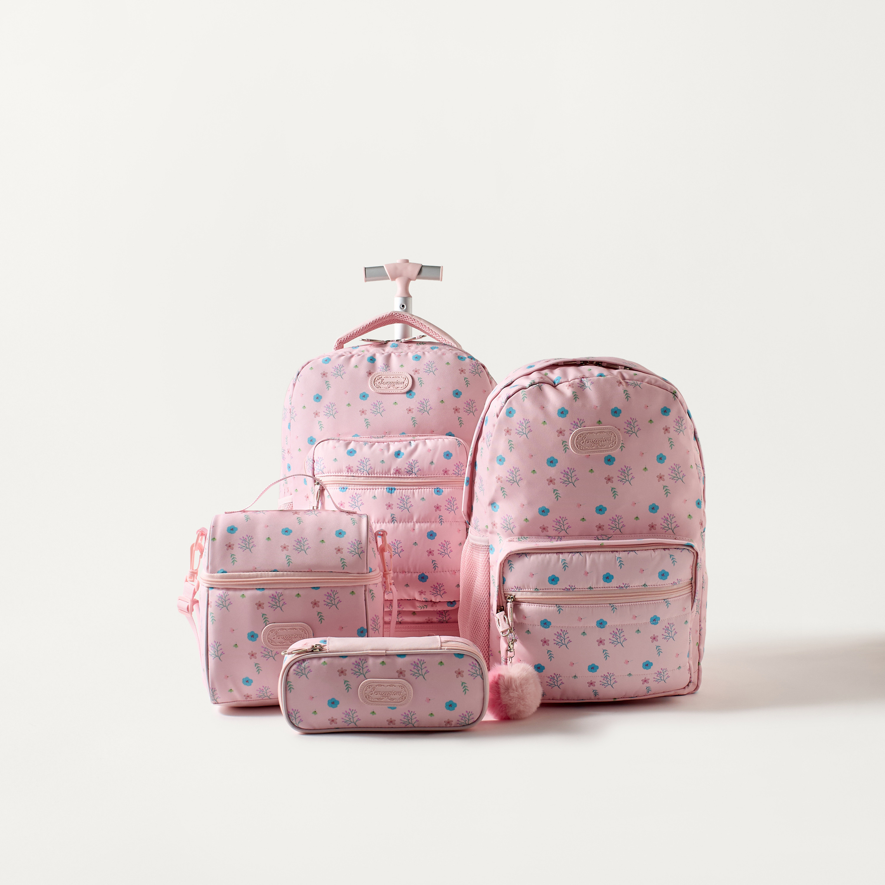 Sensazioni Floral Print 15-inch Trolley Backpack with Wheels - 32x22x47 cms-school-bagsandbackpacks-trolleybags-image-12