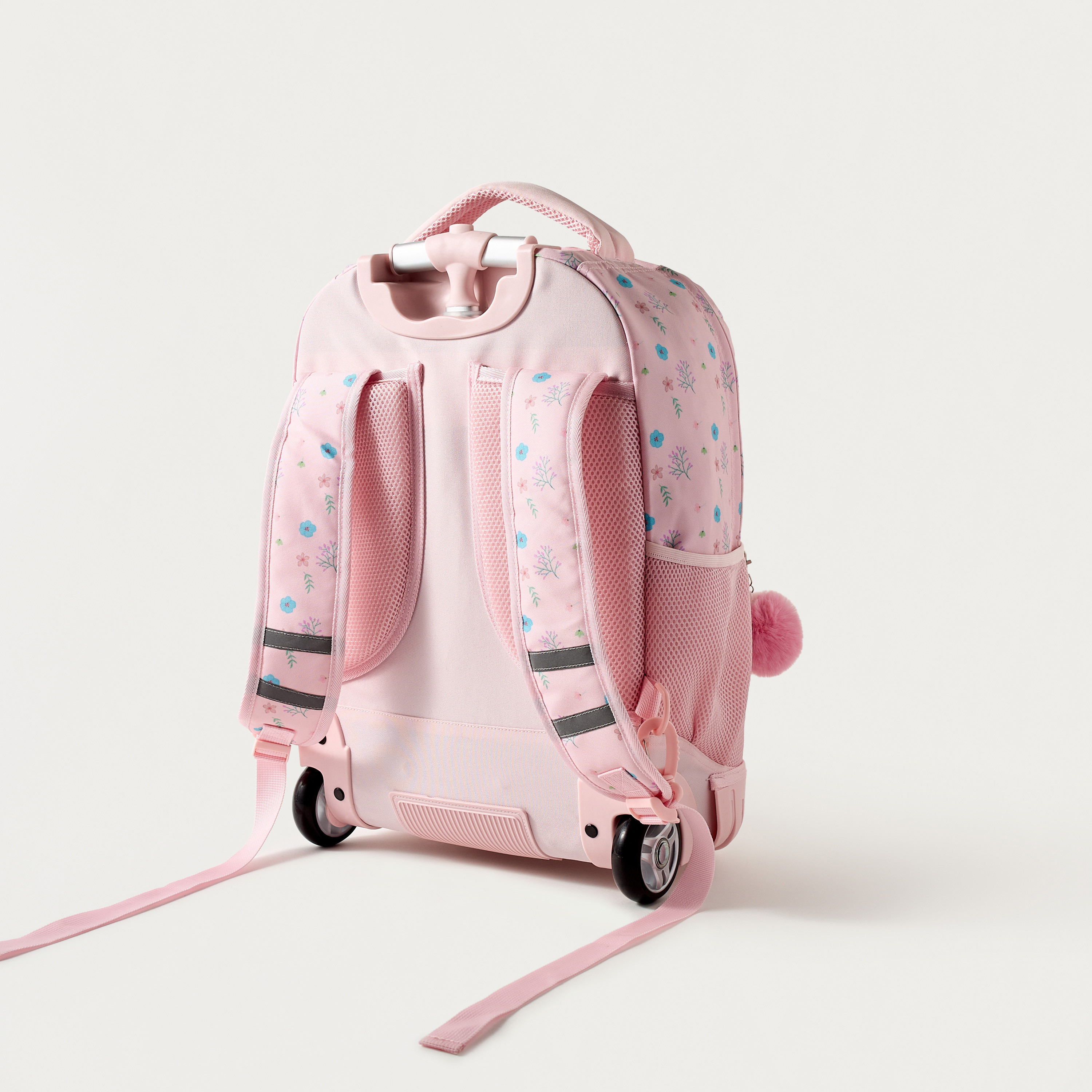 Sensazioni Floral Print 15-inch Trolley Backpack with Wheels - 32x22x47 cms-school-bagsandbackpacks-trolleybags-image-6