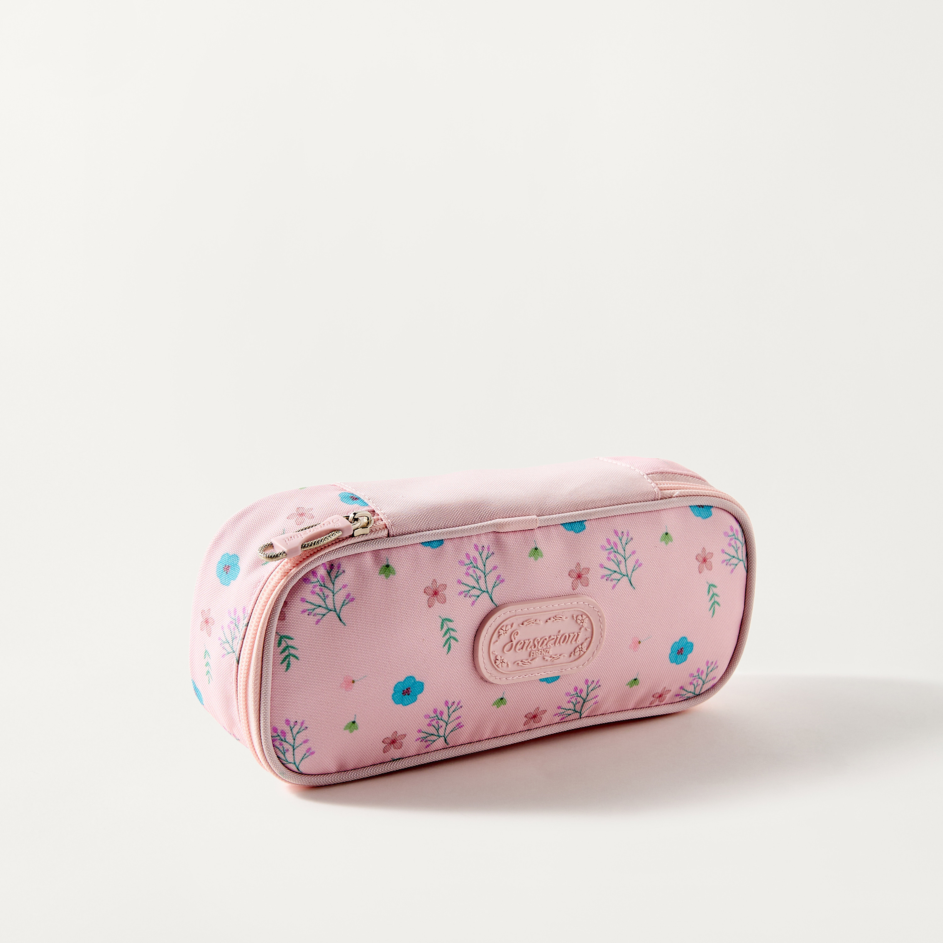 Sensazioni Floral Print Pencil Pouch with Zip Closure-school-stationery-pencilcases-image-2