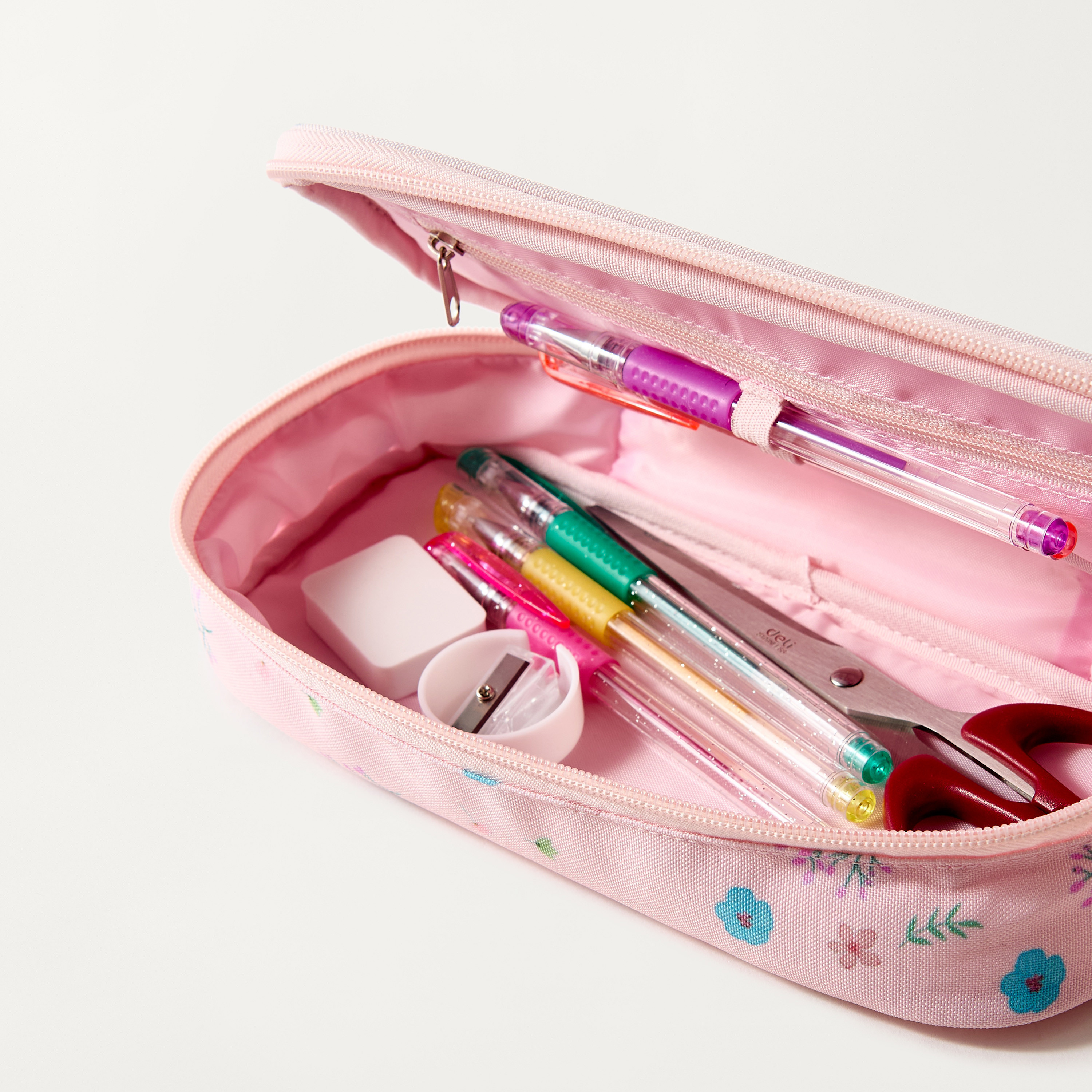 Sensazioni Floral Print Pencil Pouch with Zip Closure-school-stationery-pencilcases-image-4