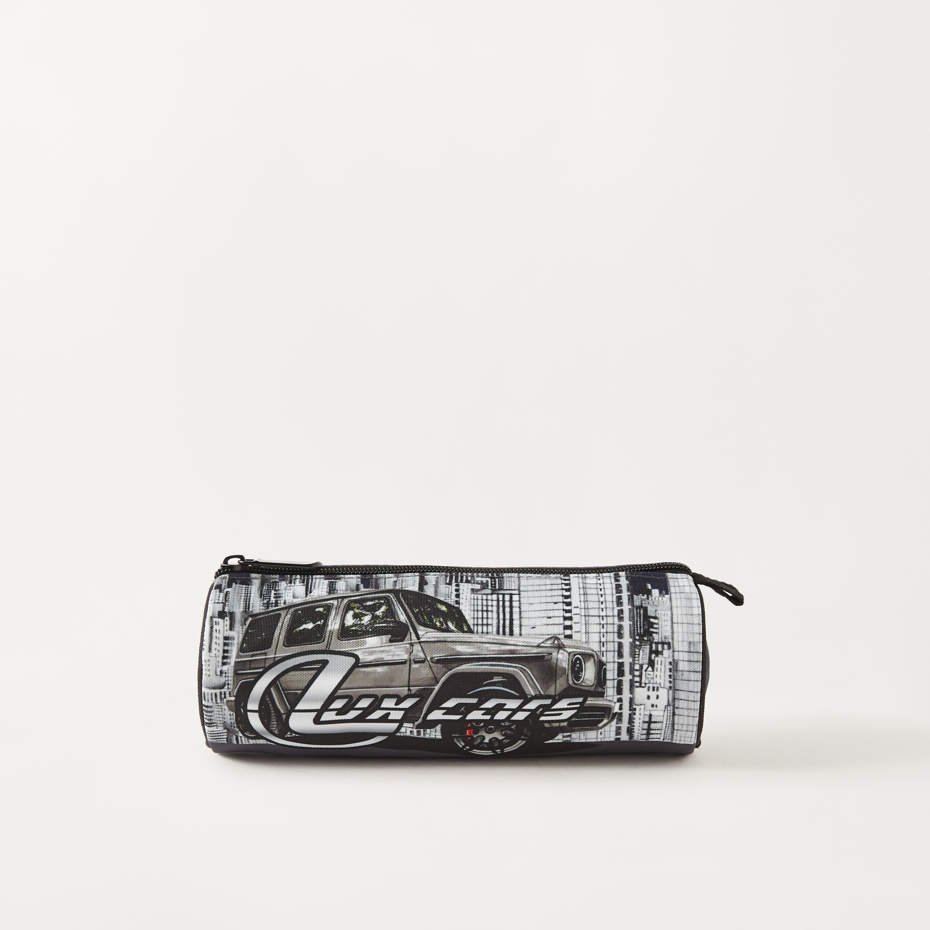 مقلمة بطبعات سيارة مع سحاب إغلاق من يونيك-school-stationery-pencilcases-image-1