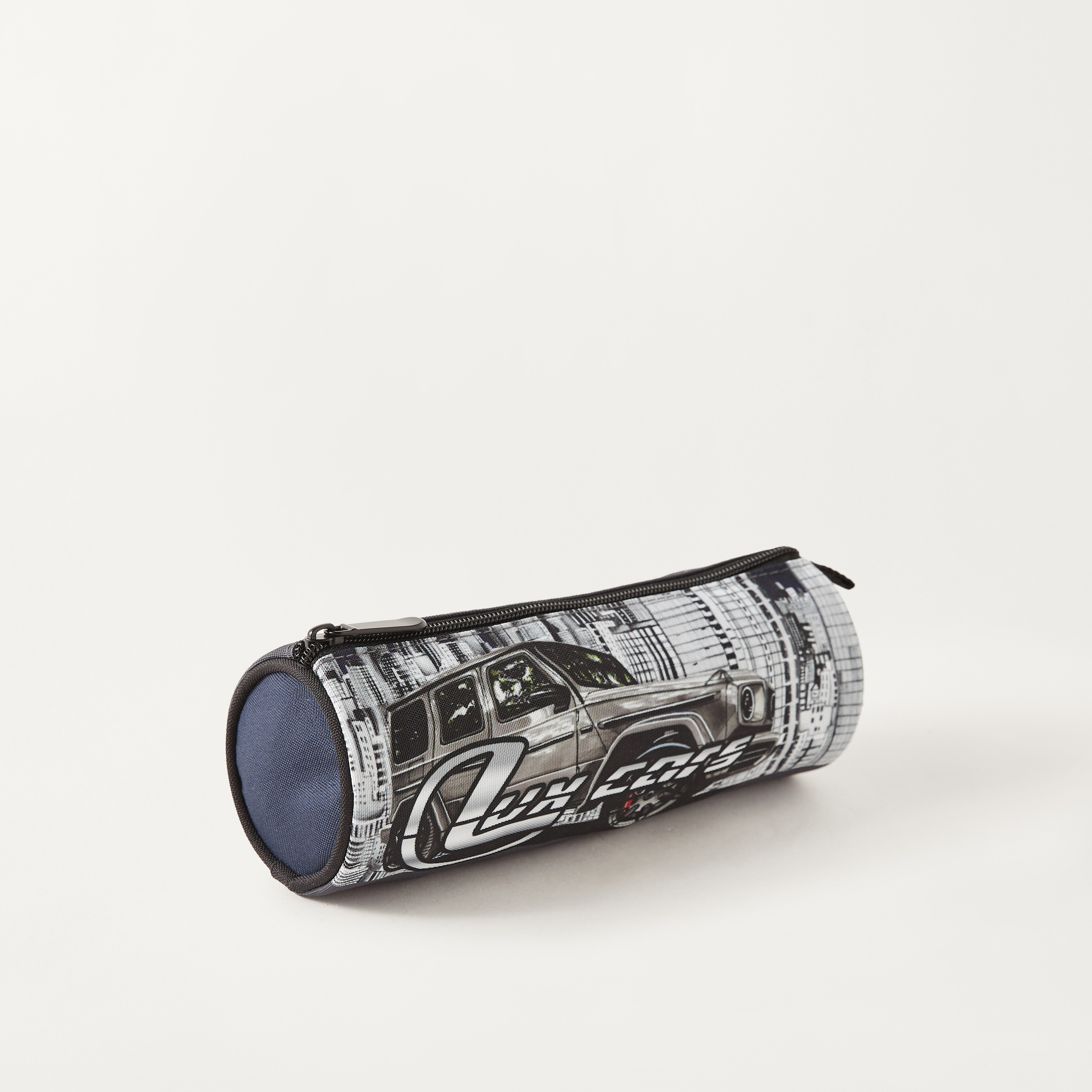 مقلمة بطبعات سيارة مع سحاب إغلاق من يونيك-school-stationery-pencilcases-image-2