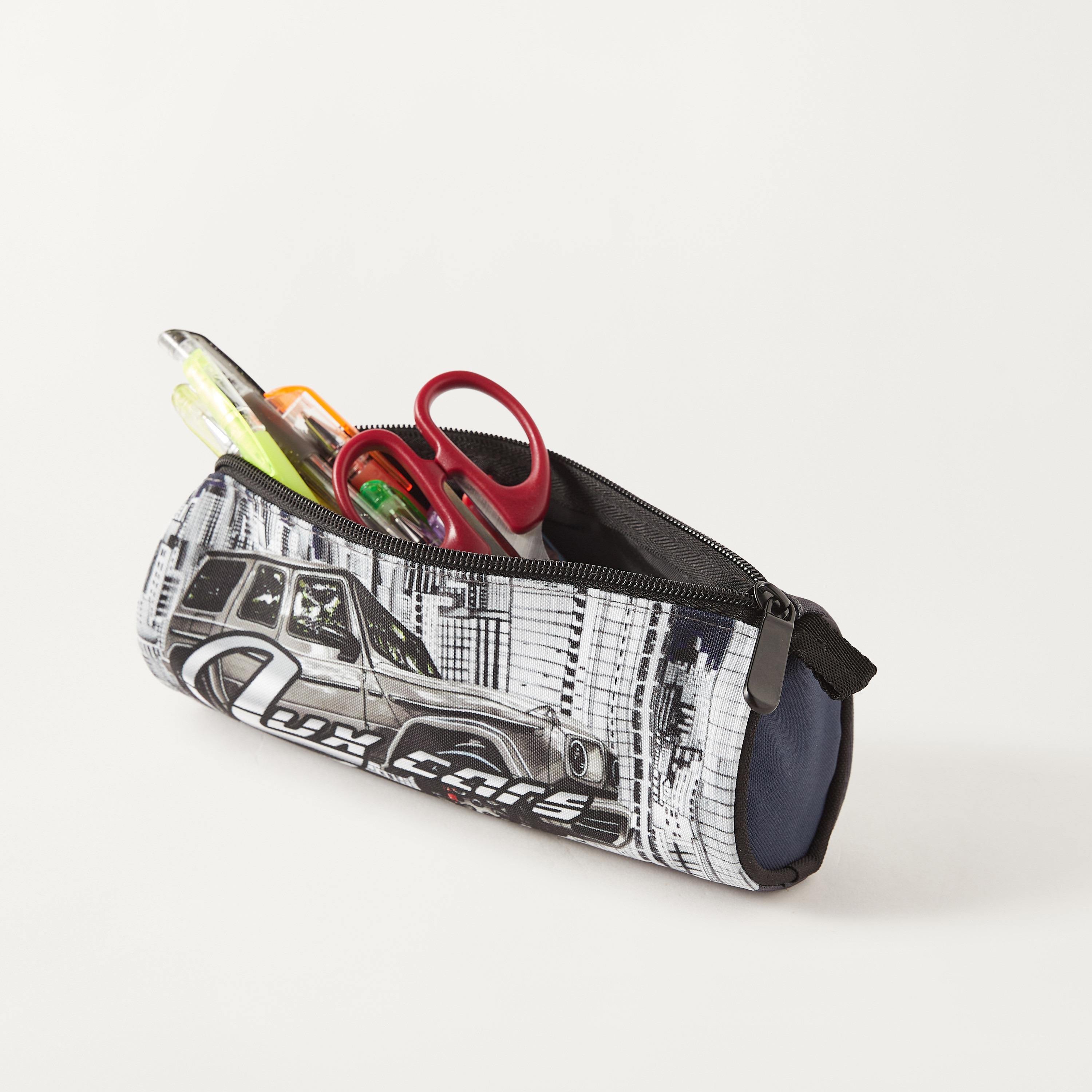 مقلمة بطبعات سيارة مع سحاب إغلاق من يونيك-school-stationery-pencilcases-image-5