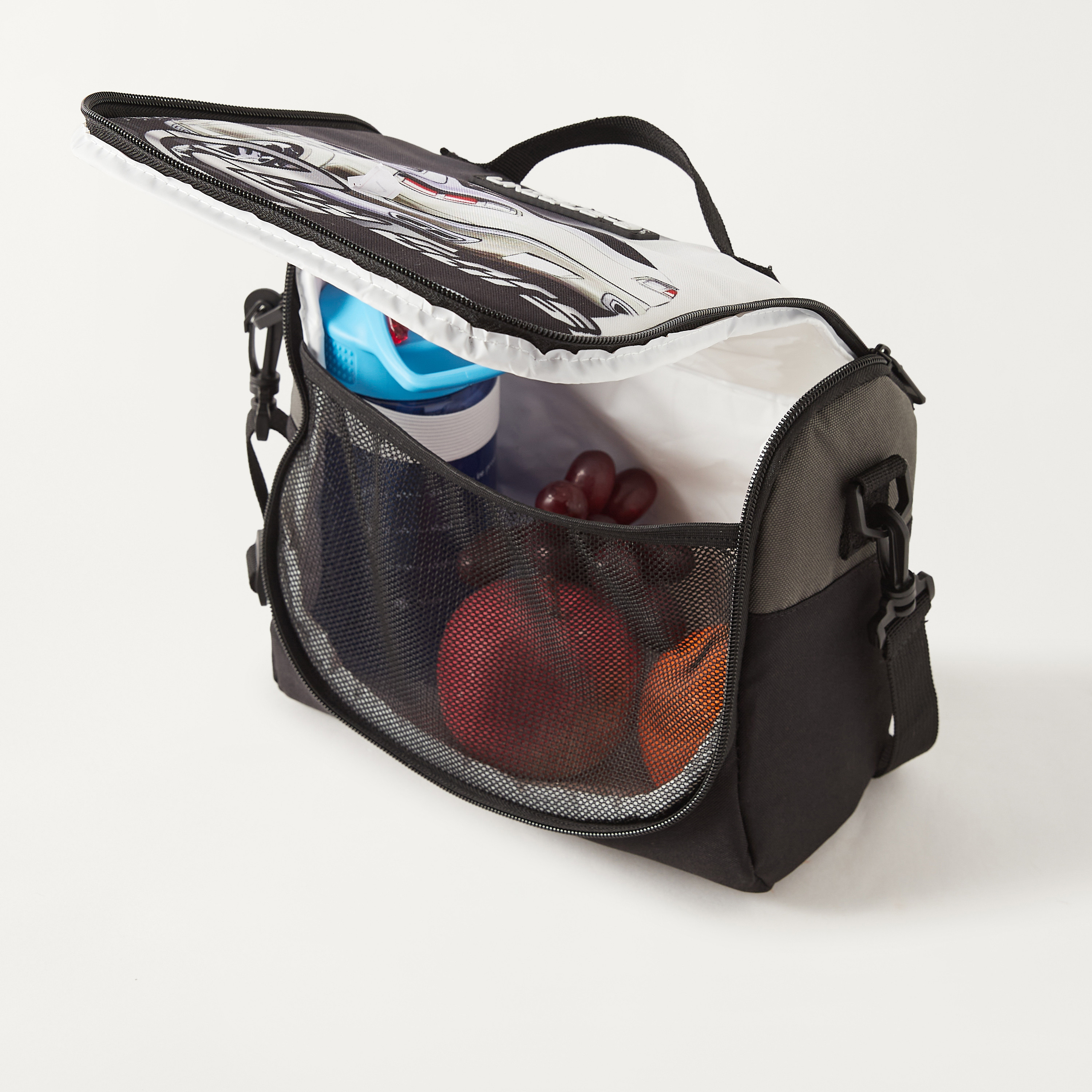 UNIQUE-1 Car Print Lunch Bag with Adjustable Strap and Zip Closure-school-lunchessentials-lunchbags-image-6