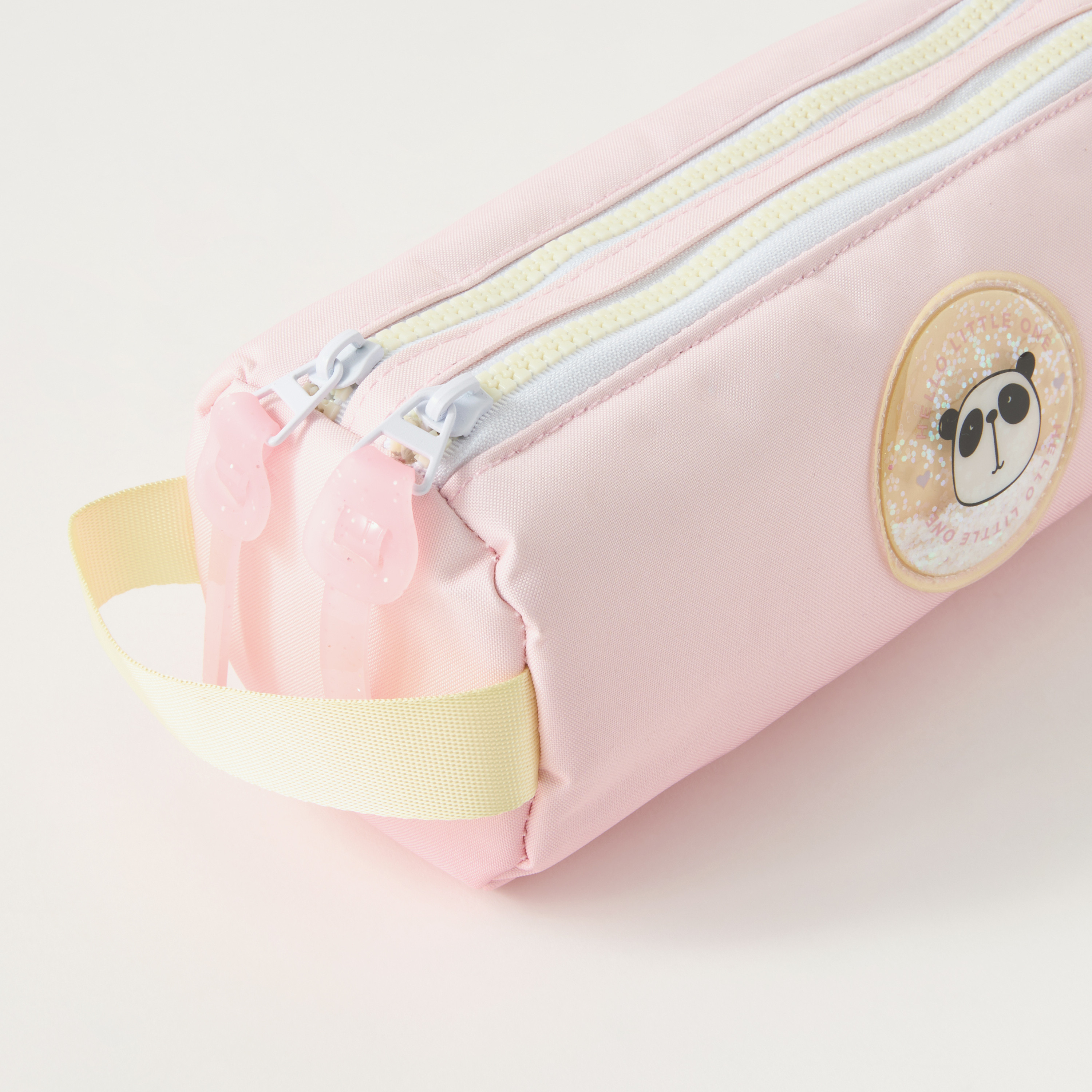 Mayfair Patch Detail 2-Compartment Pencil Case with Zip Closure-school-stationery-pencilcases-image-3