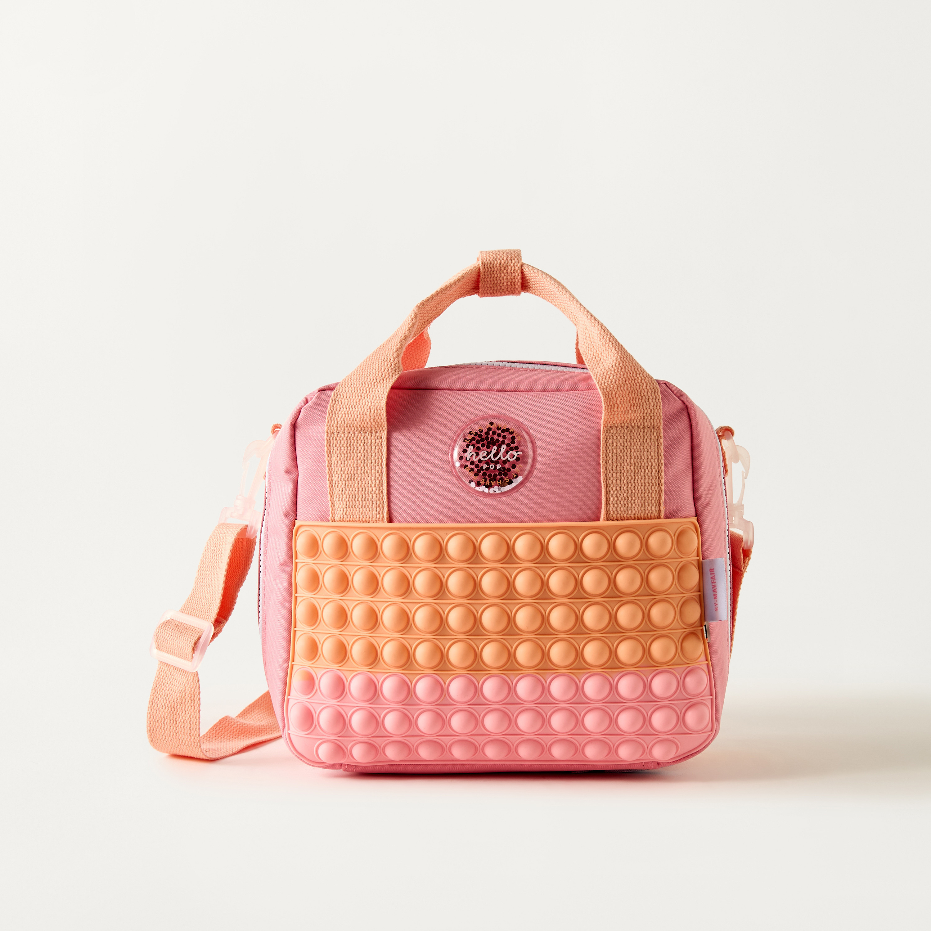 Mayfair Pop It Textured Lunch Bag with Adjustable Strap and Top Handle-school-lunchessentials-lunchbags-image-1