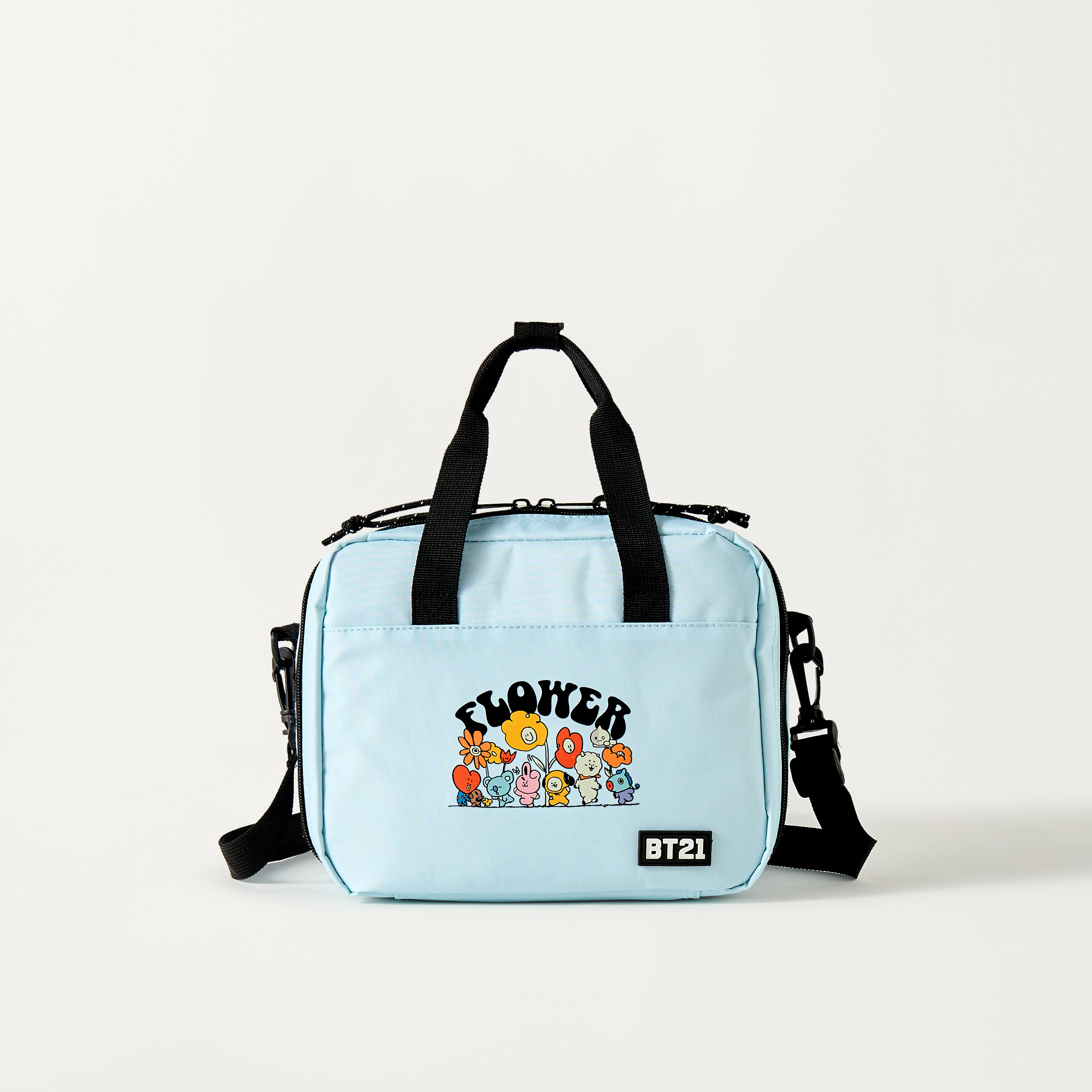 شنطة غداء بحزام قابل للفصل وسحاب إغلاق وطبعات من بي تي 21-school-lunchessentials-lunchbags-image-1