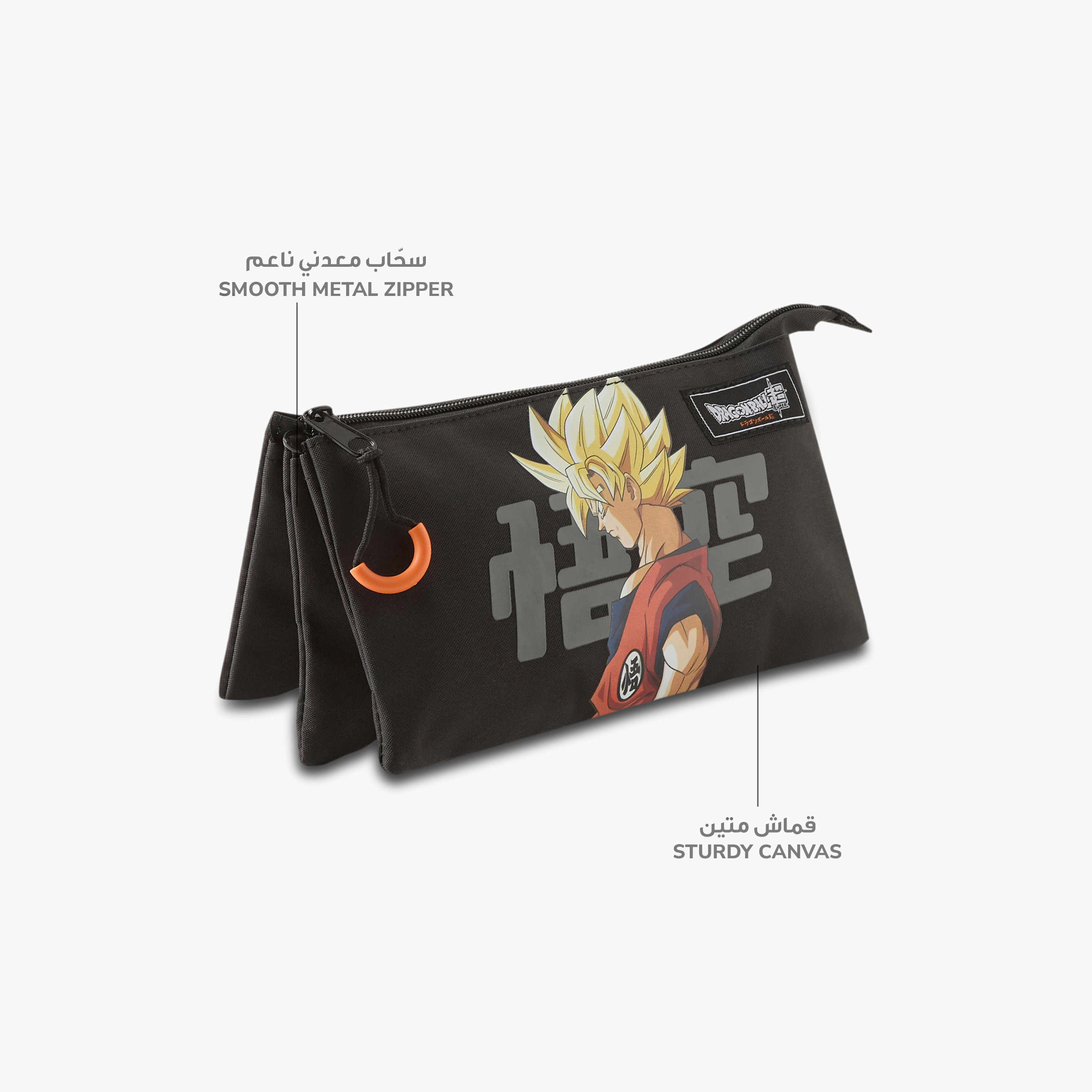 Dragon Ball Saiyan Print 3-Compartment Pencil Pouch-school-stationery-pencilcases-image-6