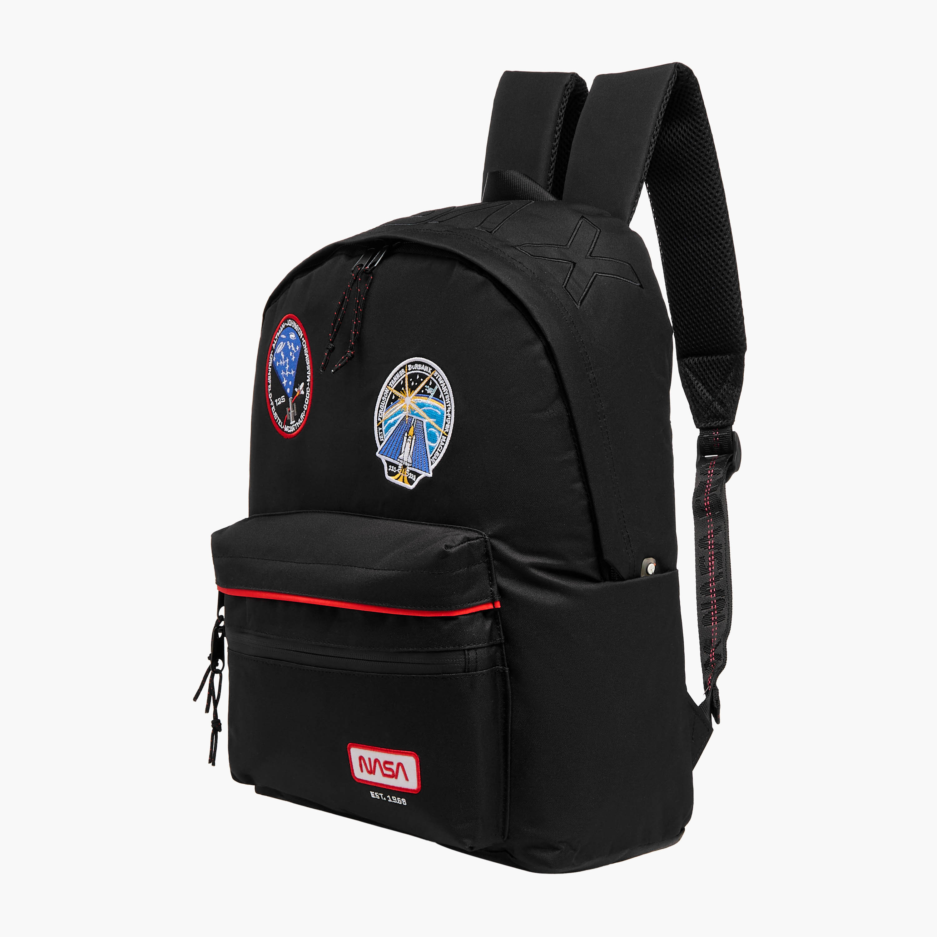 Nasa Patchwork Detail 17-Inch Backpack with Adjustable Straps - 43x32x14 cms-school-bagsandbackpacks-backpacks-image-2