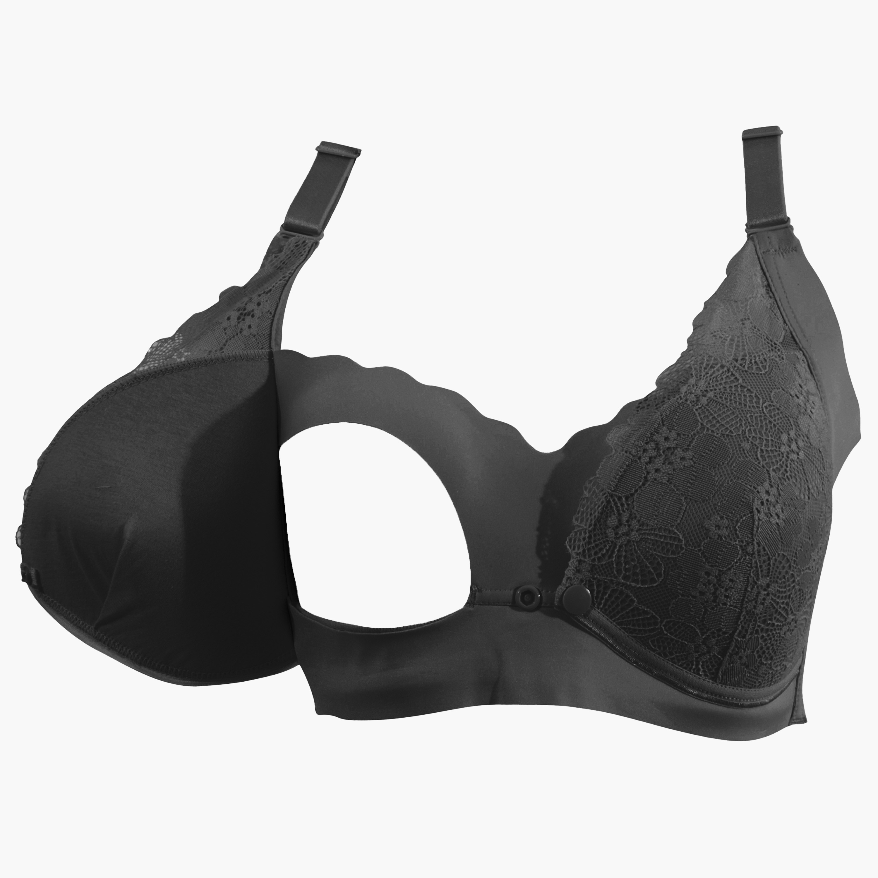 Okus Bra Maternity and Nursing Style with Lace Detail - Cotton Blend-women-clothing-maternity-lingerie-bras-image-2