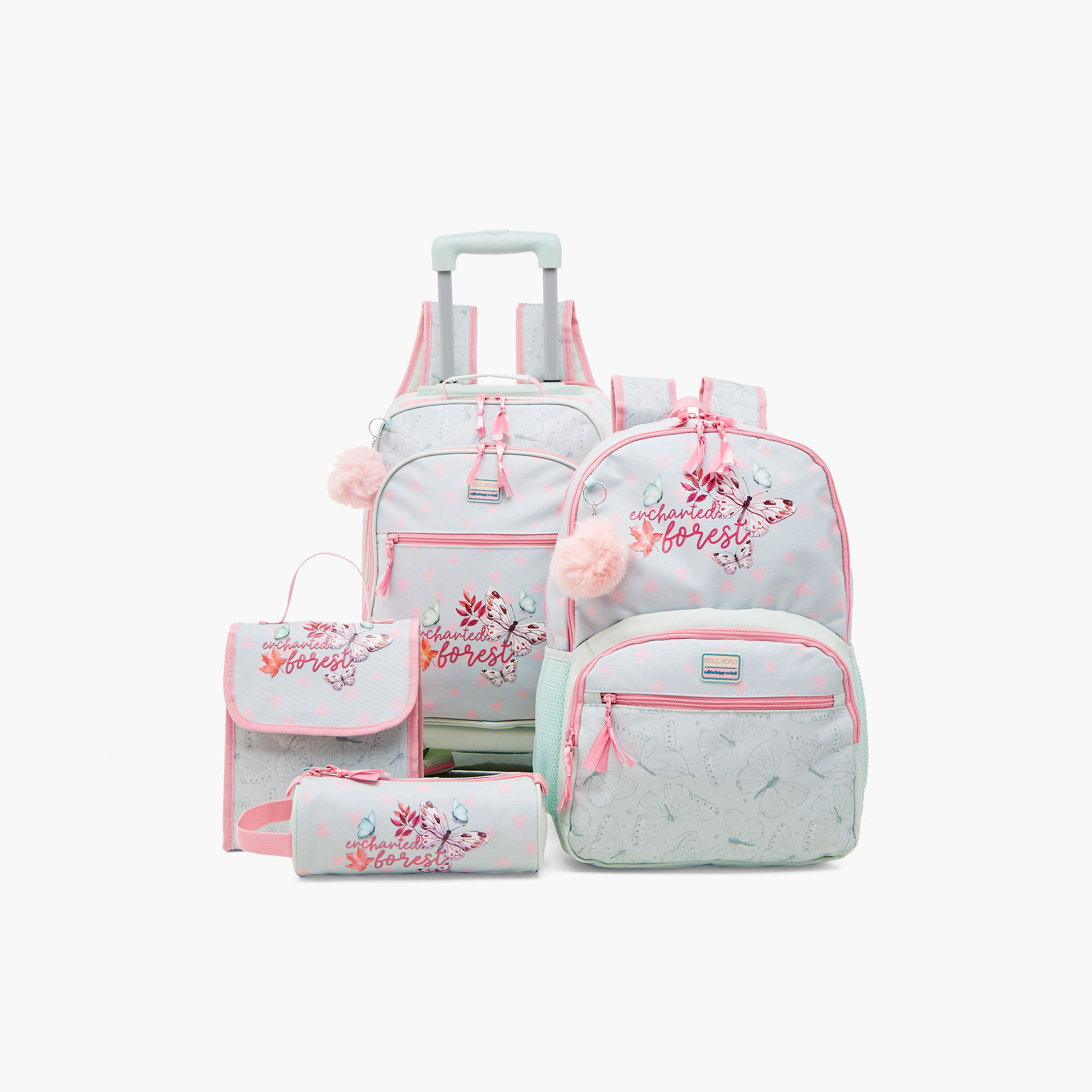 شنطة ظهر 18 بوصة بحمّالات كتف قابلة للتعديل وطبعات فراشة من ورل رود - 33x46x17 سم-school-bagsandbackpacks-backpacks-image-11