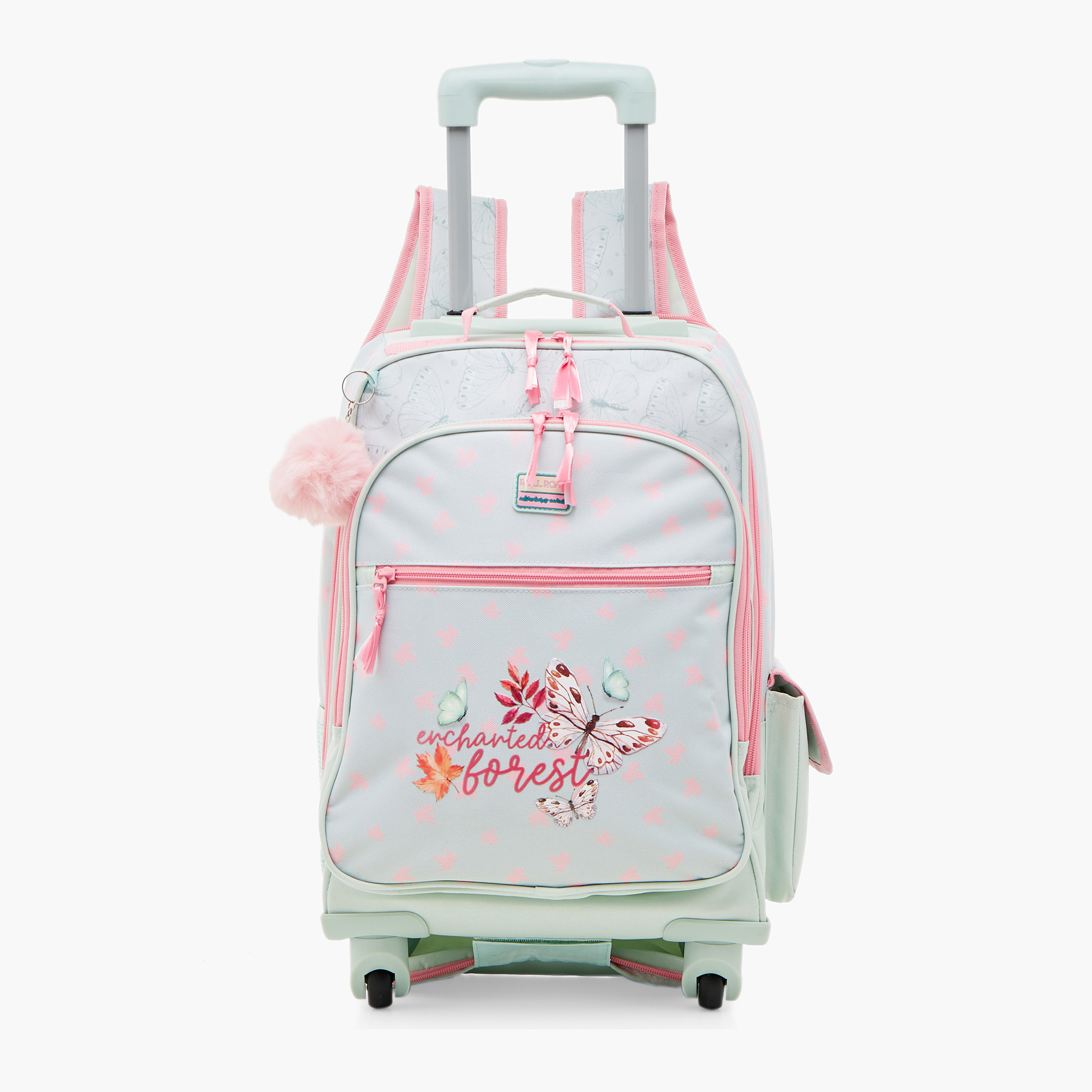 Roll Road Printed 17-inch Trolley Backpack with Retractable Handle and Zip Closure - 33x44x21 cms-school-bagsandbackpacks-trolleybags-image-1