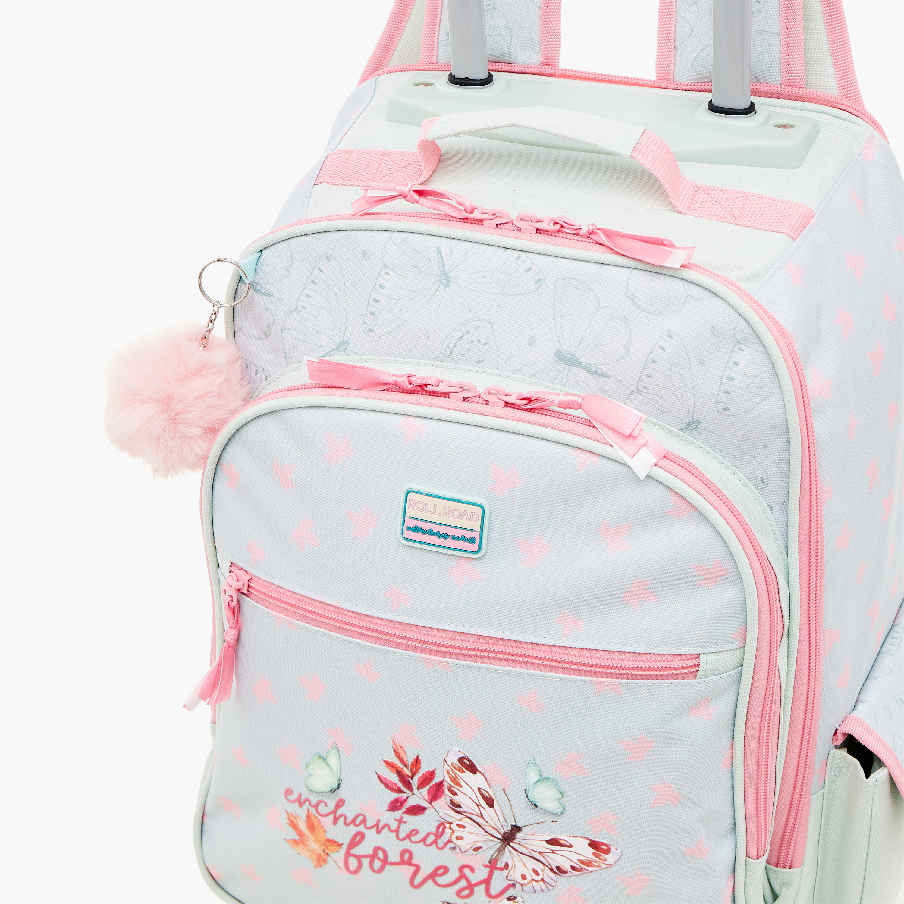 Roll Road Printed 17-inch Trolley Backpack with Retractable Handle and Zip Closure - 33x44x21 cms-school-bagsandbackpacks-trolleybags-image-7