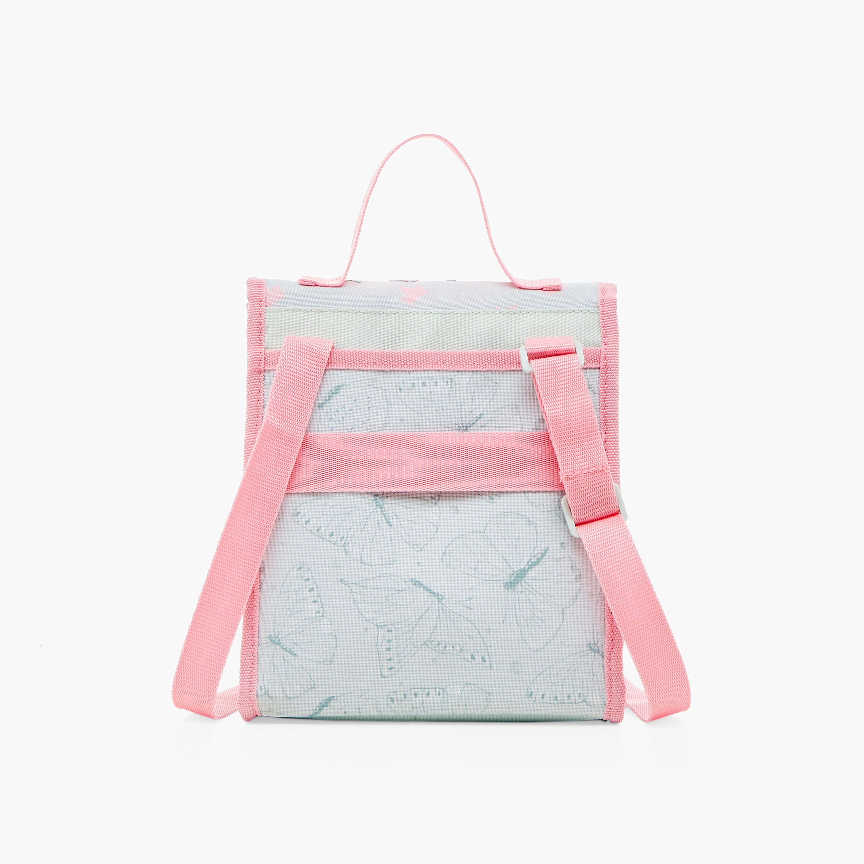 Roll Road Butterfly Print Lunch Bag with Adjustable Strap and Flap Closure-school-lunchessentials-lunchbags-image-3