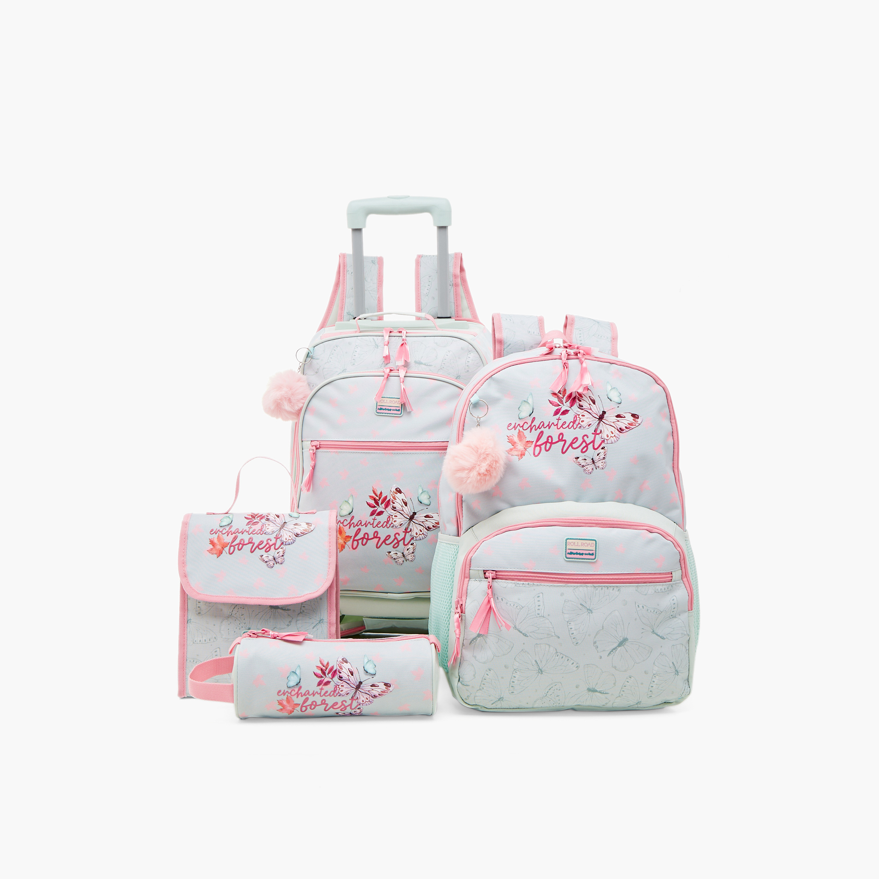 Roll Road Butterfly Print Lunch Bag with Adjustable Strap and Flap Closure-school-lunchessentials-lunchbags-image-8