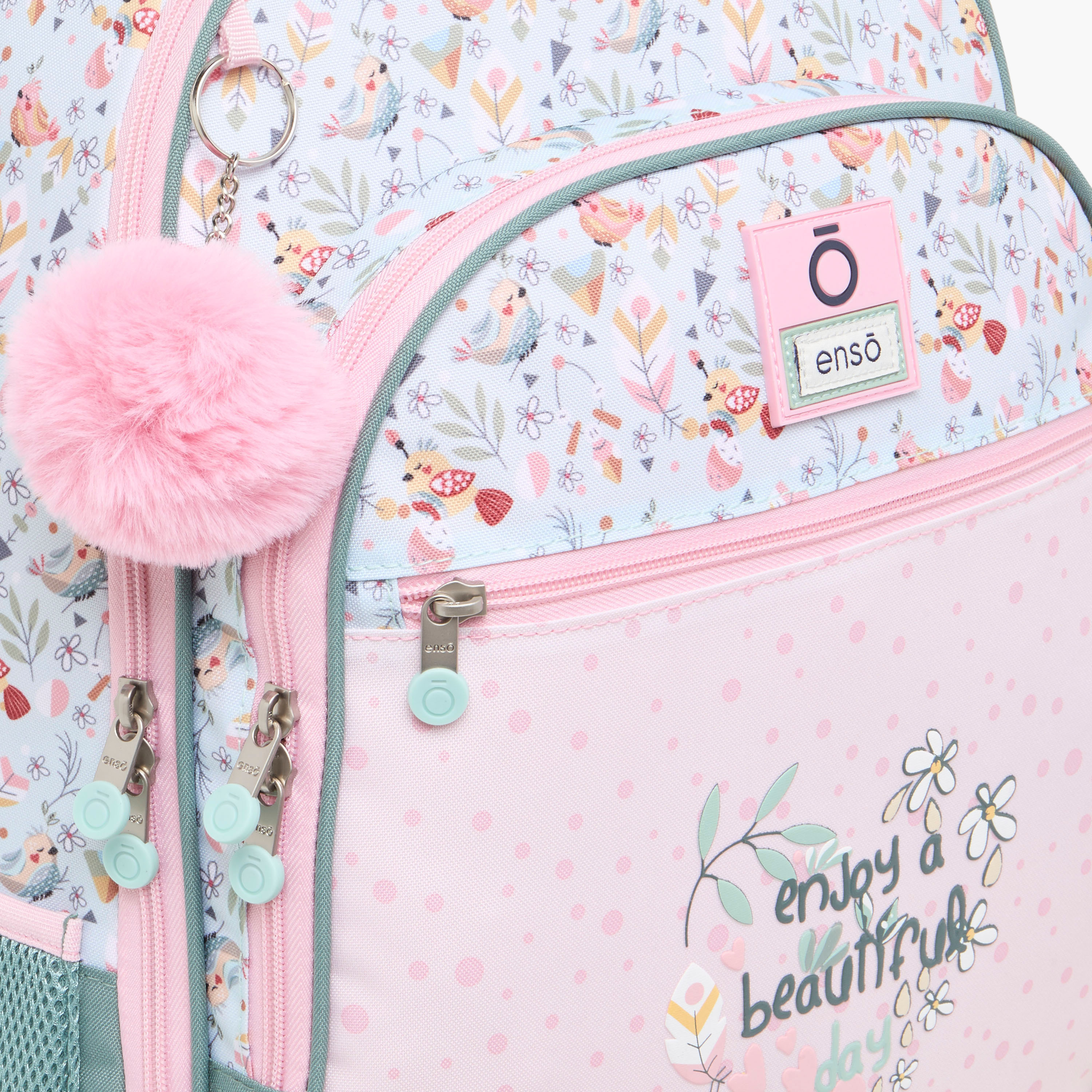 Enso 17-inch Floral Print Trolley Backpack with Retractable Handle - 33x44x21 cms-cpkids-backtoschool-schoolbagsandbackpacks-trolleybags-image-6