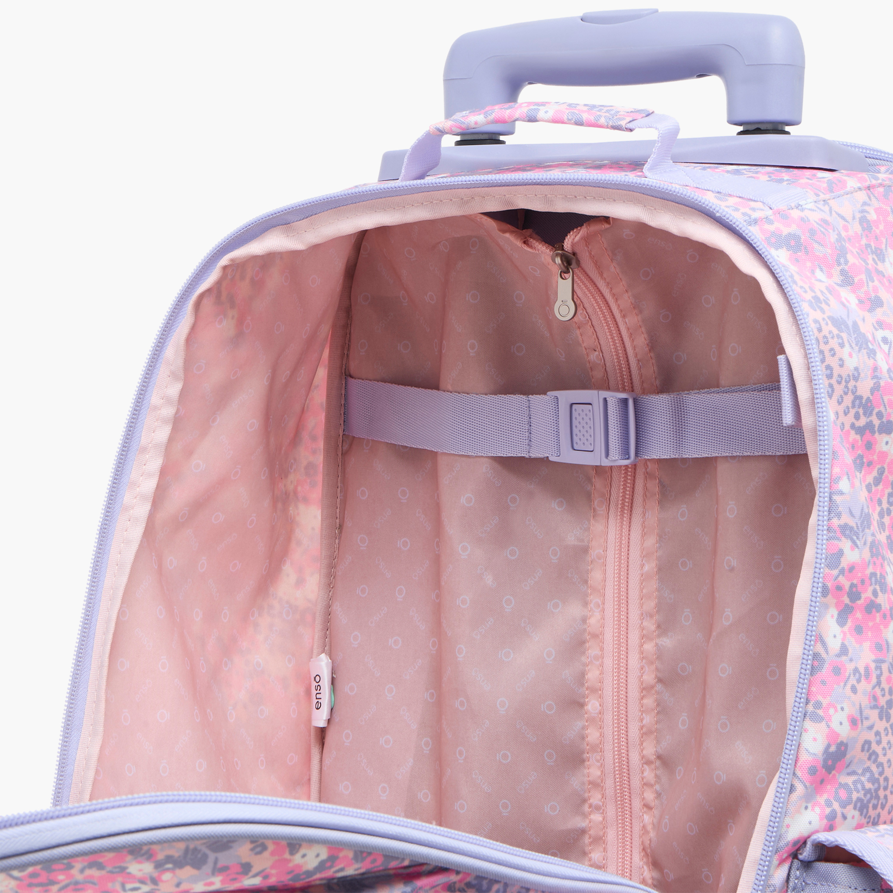 شنطة ظهر ترولي 17 بوصة بمقبض قابل للسحب وطبعات أزهار من إنسو - 33x44x21 سم-school-bagsandbackpacks-trolleybags-image-11