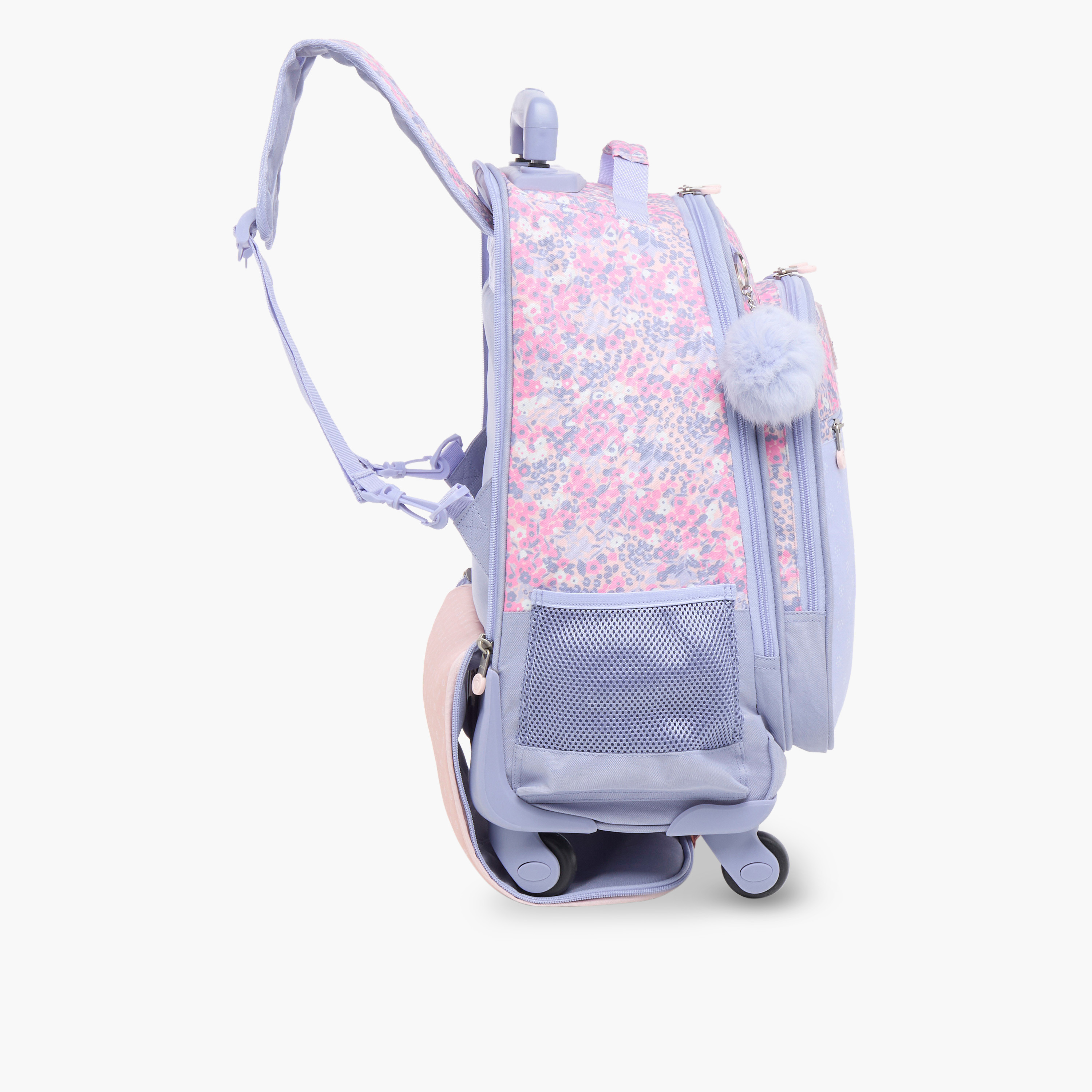 Enso 17-inch Floral Print Trolley Backpack with Retractable Handle - 33x44x21 cms-school-bagsandbackpacks-trolleybags-image-13