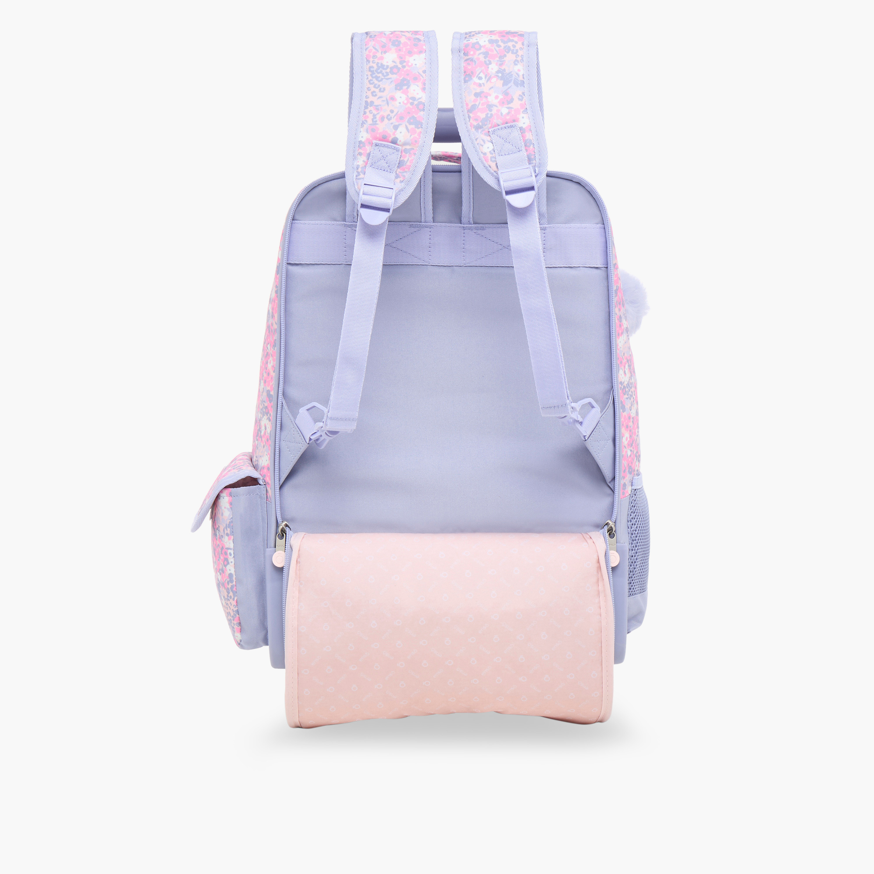 Enso 17-inch Floral Print Trolley Backpack with Retractable Handle - 33x44x21 cms-school-bagsandbackpacks-trolleybags-image-3