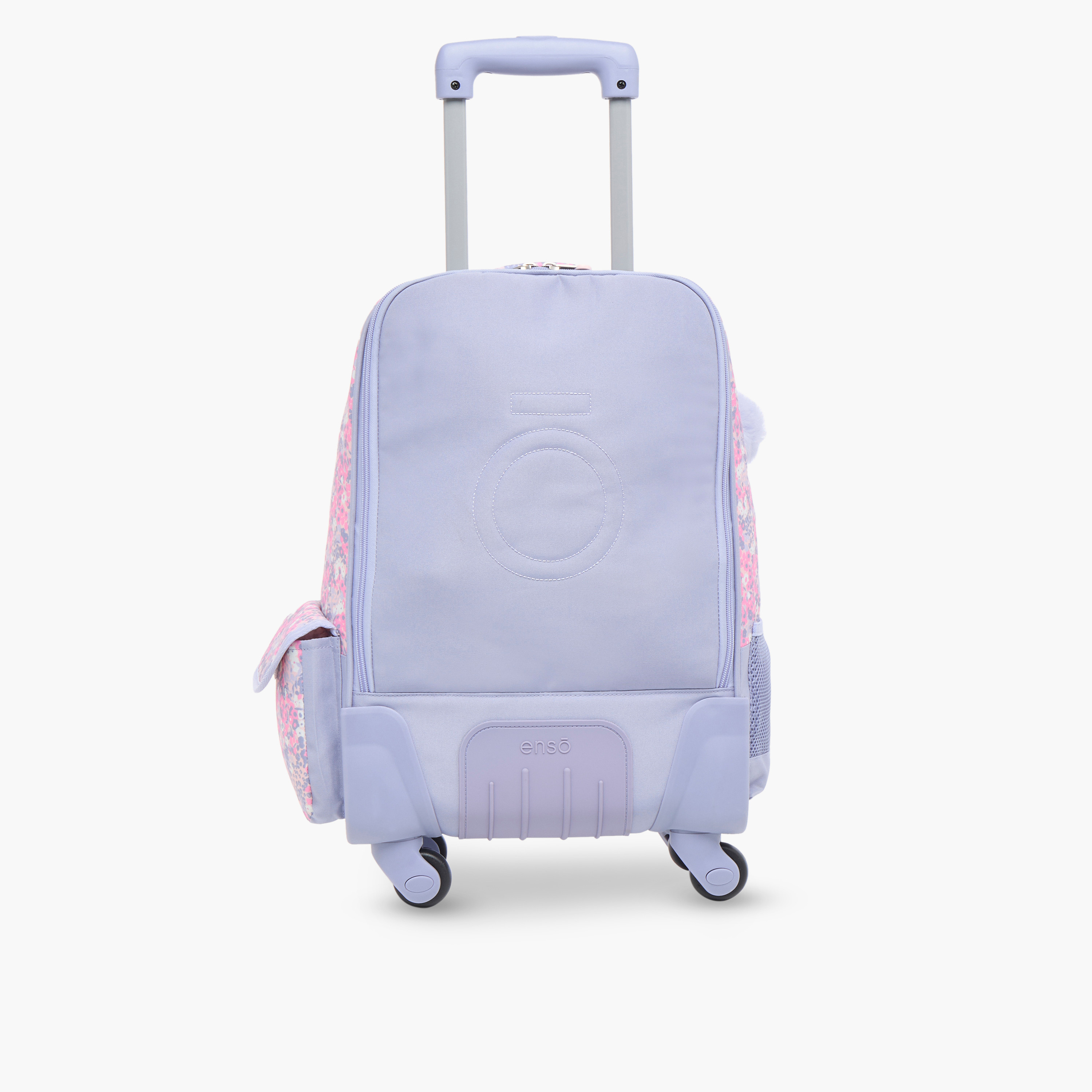 شنطة ظهر ترولي 17 بوصة بمقبض قابل للسحب وطبعات أزهار من إنسو - 33x44x21 سم-school-bagsandbackpacks-trolleybags-image-5