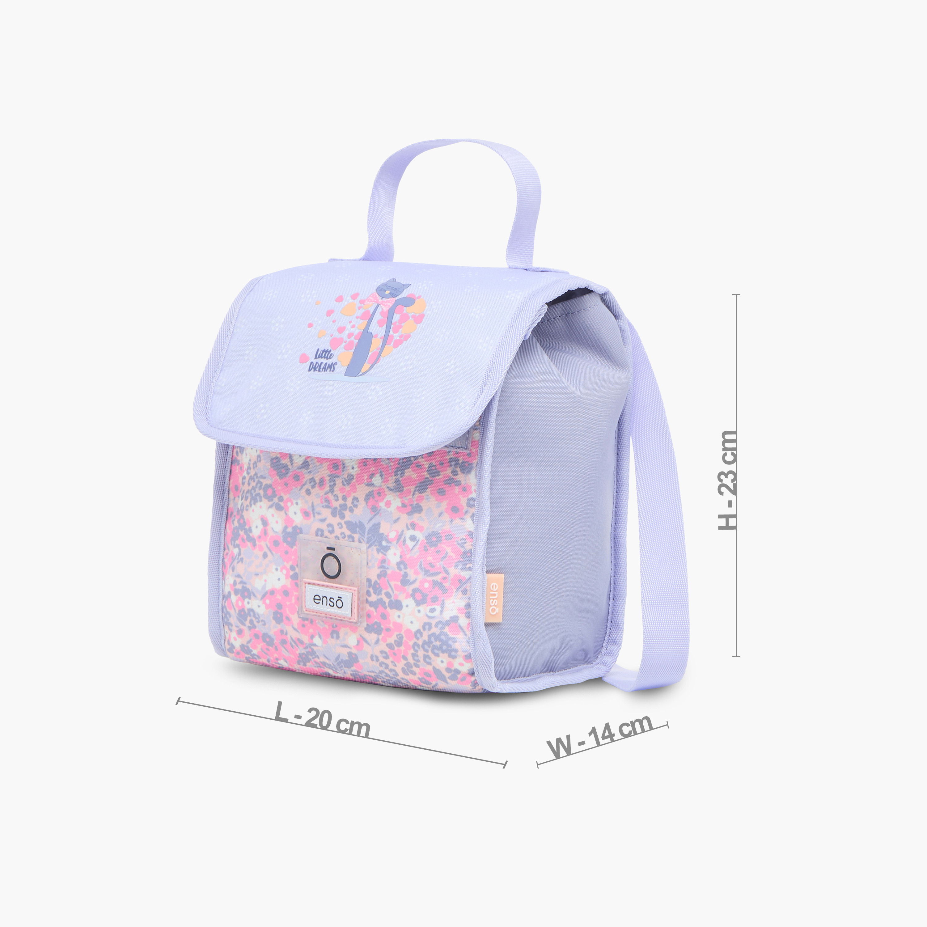Enso Floral Print Lunch Bag with Adjustable Strap-school-lunchessentials-lunchbags-image-2