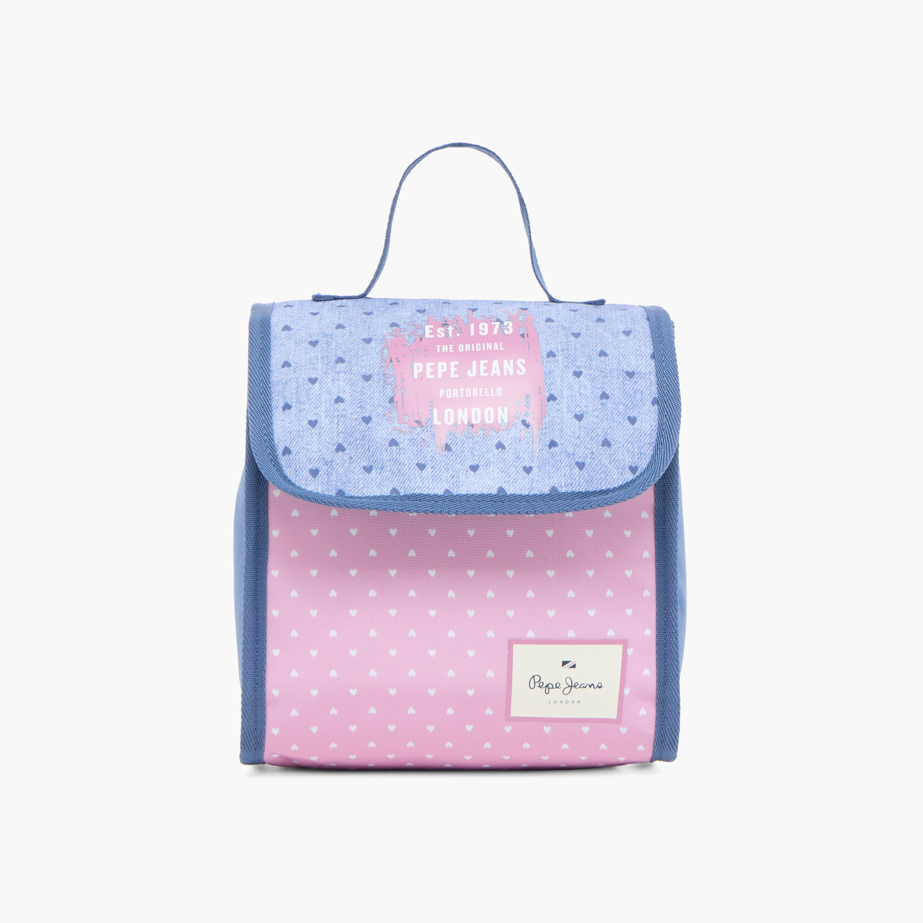 Pepe Jeans All-Over Heart Print Lunch Bag with Grab Handle-school-lunchessentials-lunchbags-image-1
