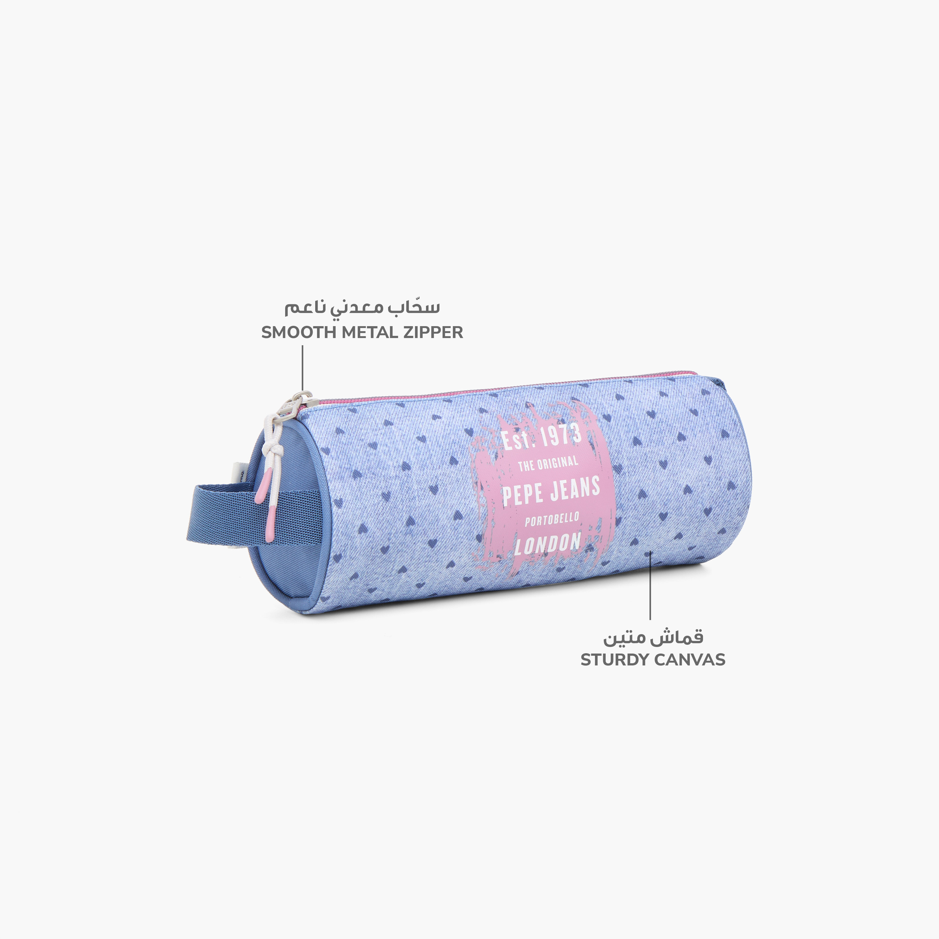 Pepe Jeans Printed Pencil Pouch with Zip Closure-school-stationery-pencilcases-image-6