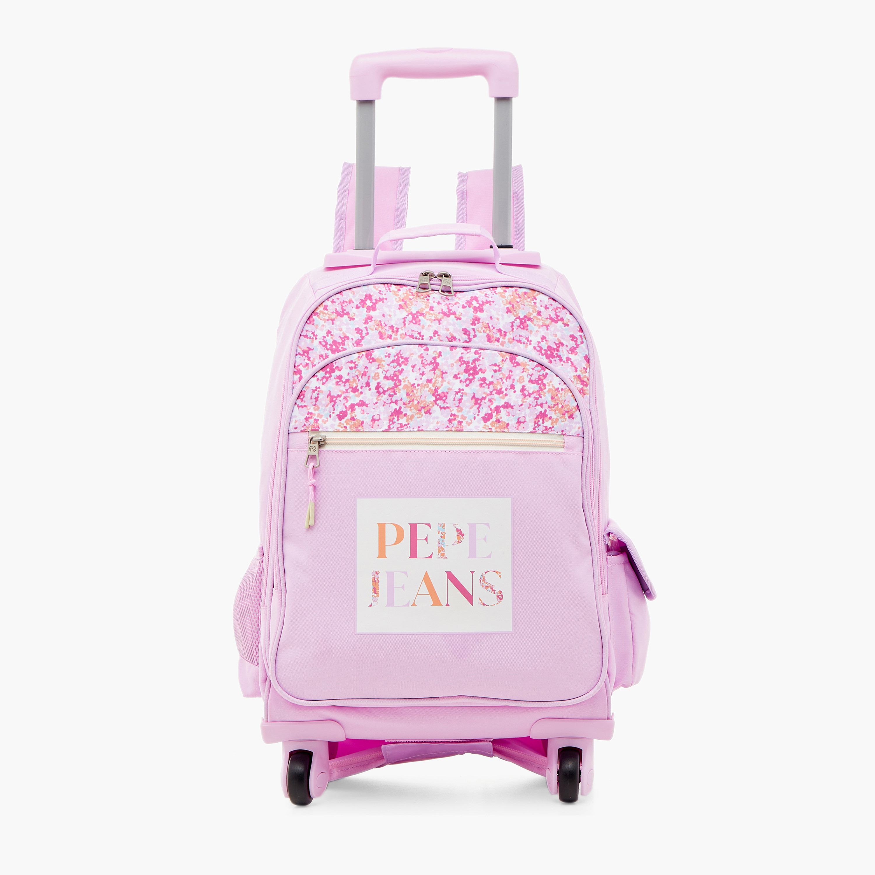 Pepe Jeans Printed 17-inch Trolley Backpack with Retractable Handle and Zip Closure - 33x44x21 cms-school-bagsandbackpacks-trolleybags-image-1
