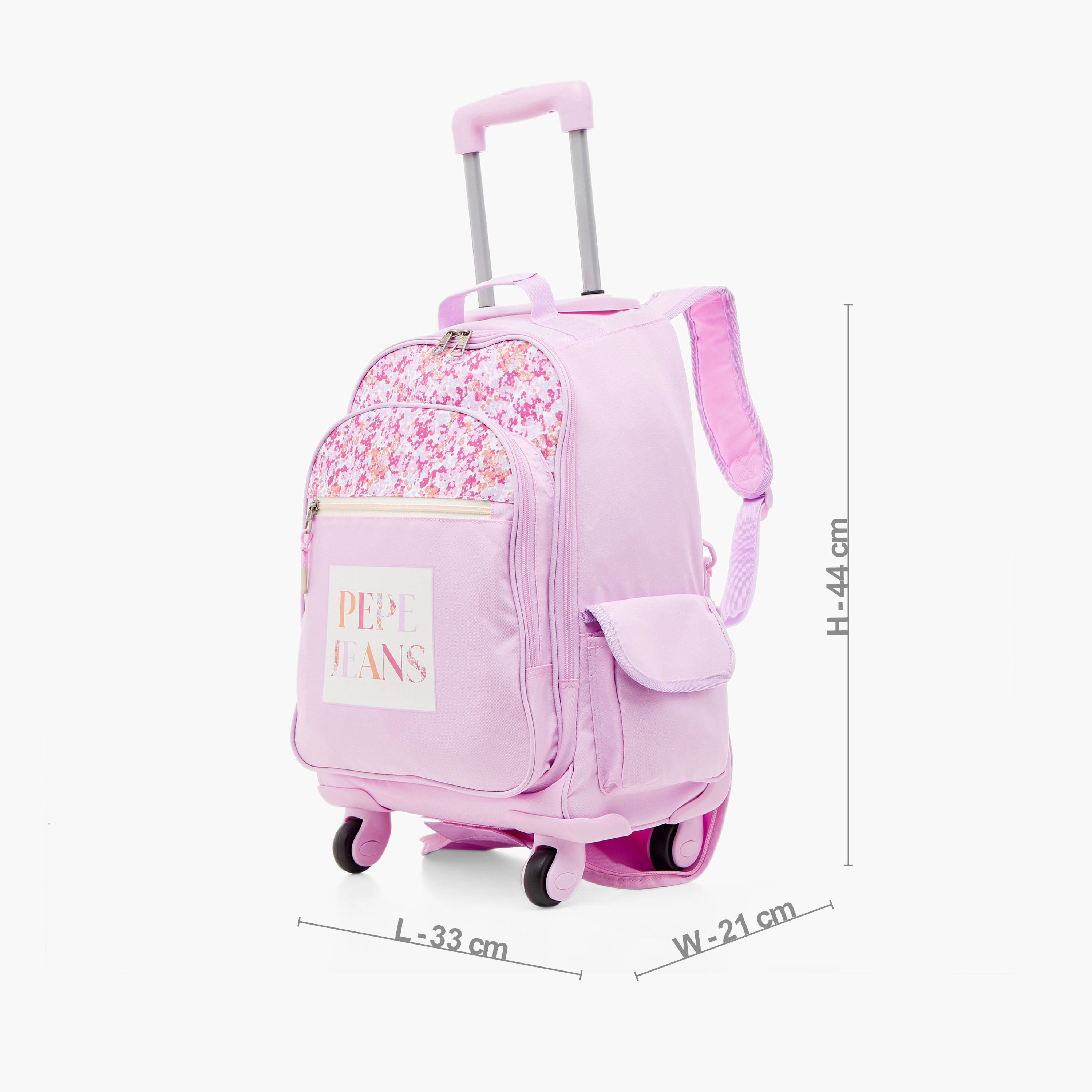 Pepe Jeans Printed 17-inch Trolley Backpack with Retractable Handle and Zip Closure - 33x44x21 cms-school-bagsandbackpacks-trolleybags-image-2