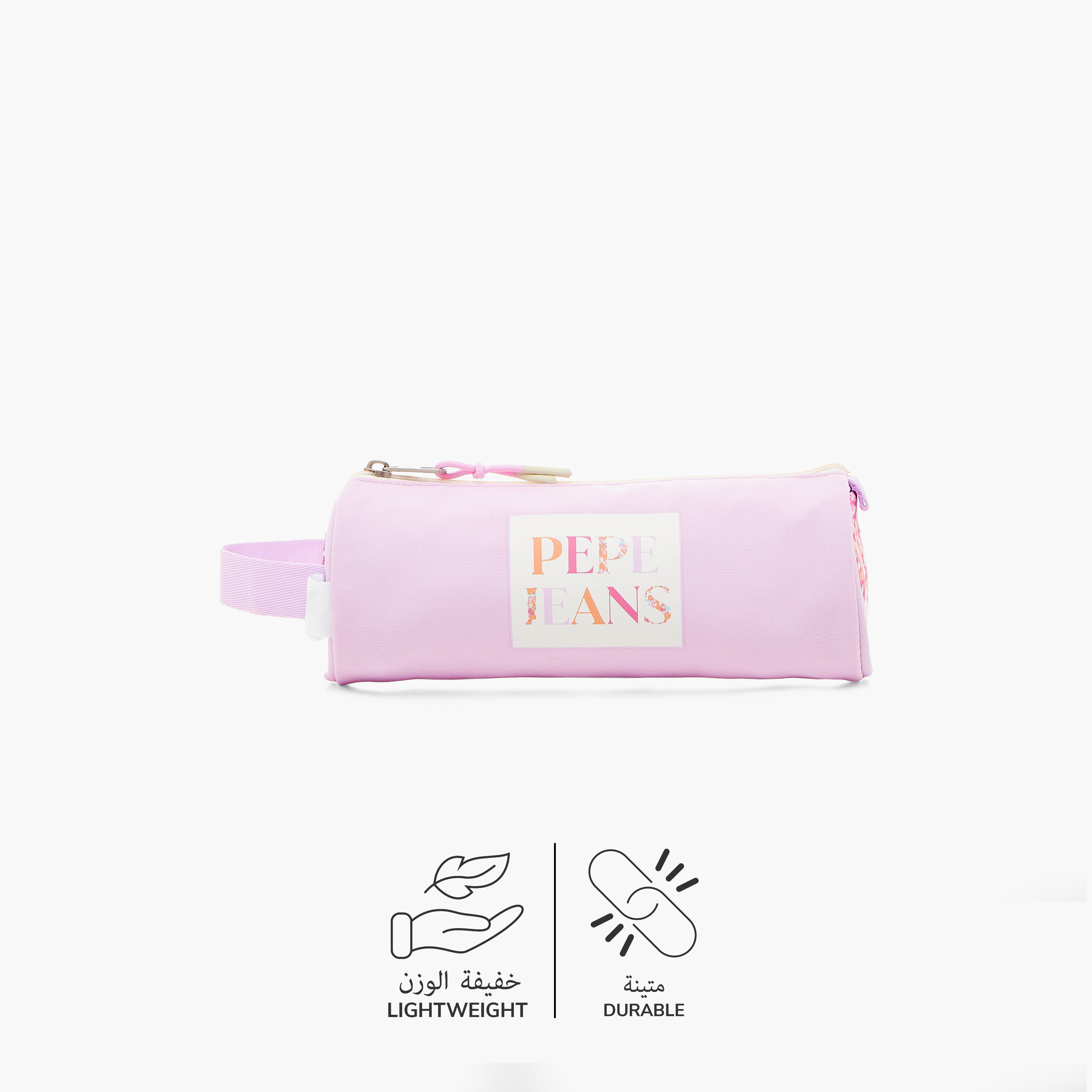 Pepe Jeans Printed Pencil Pouch with Zip Closure-school-stationery-pencilcases-image-4
