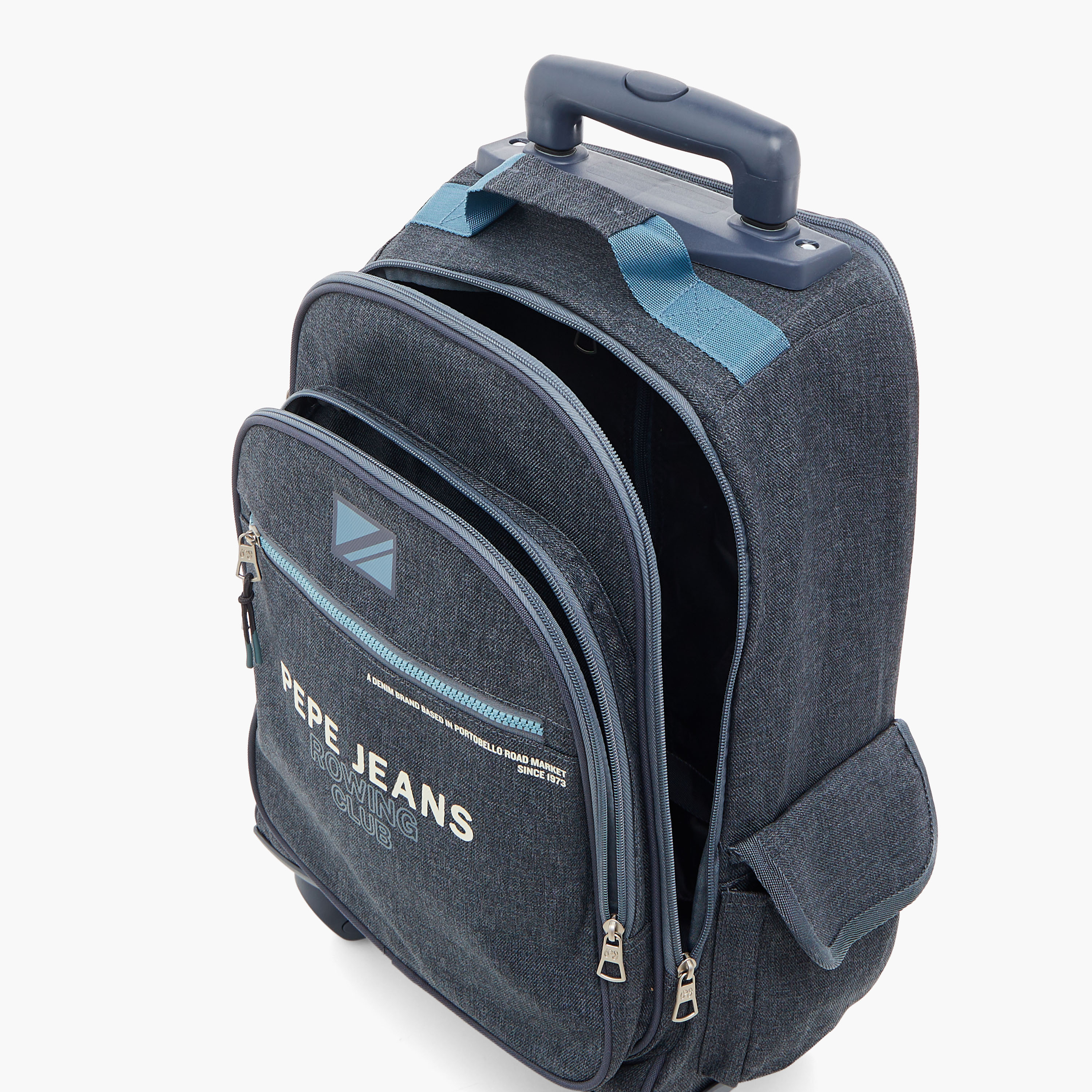 Pepe Jeans Logo Print 17-inch Trolley Backpack with Retractable Handle - 33x44x21 cms-school-bagsandbackpacks-trolleybags-image-11