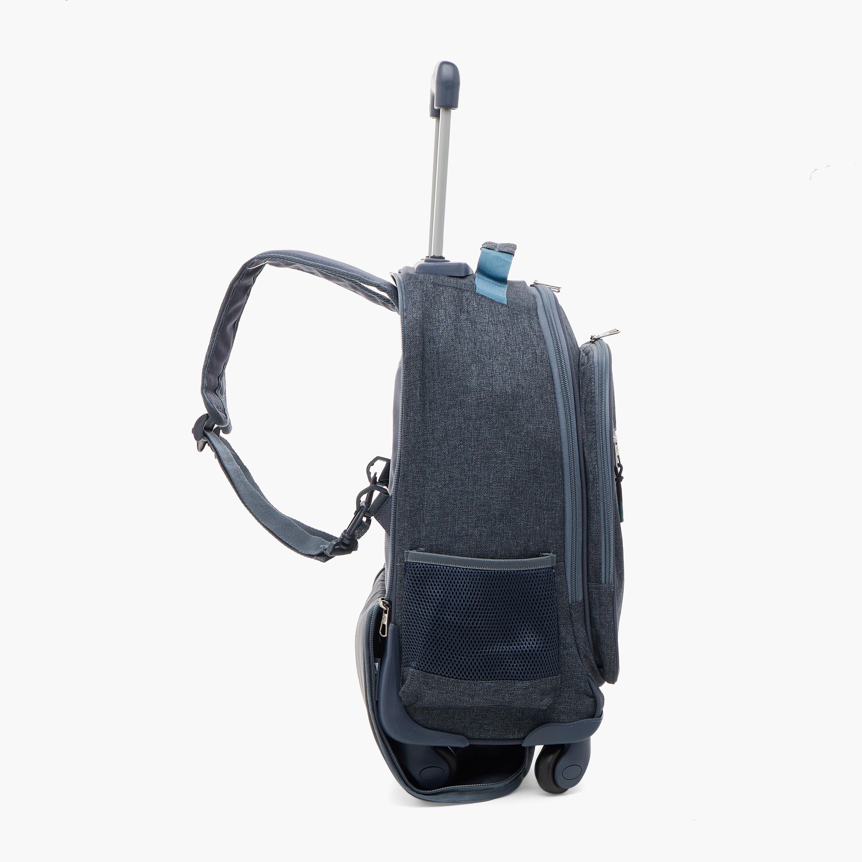 Pepe Jeans Logo Print 17-inch Trolley Backpack with Retractable Handle - 33x44x21 cms-school-bagsandbackpacks-trolleybags-image-7