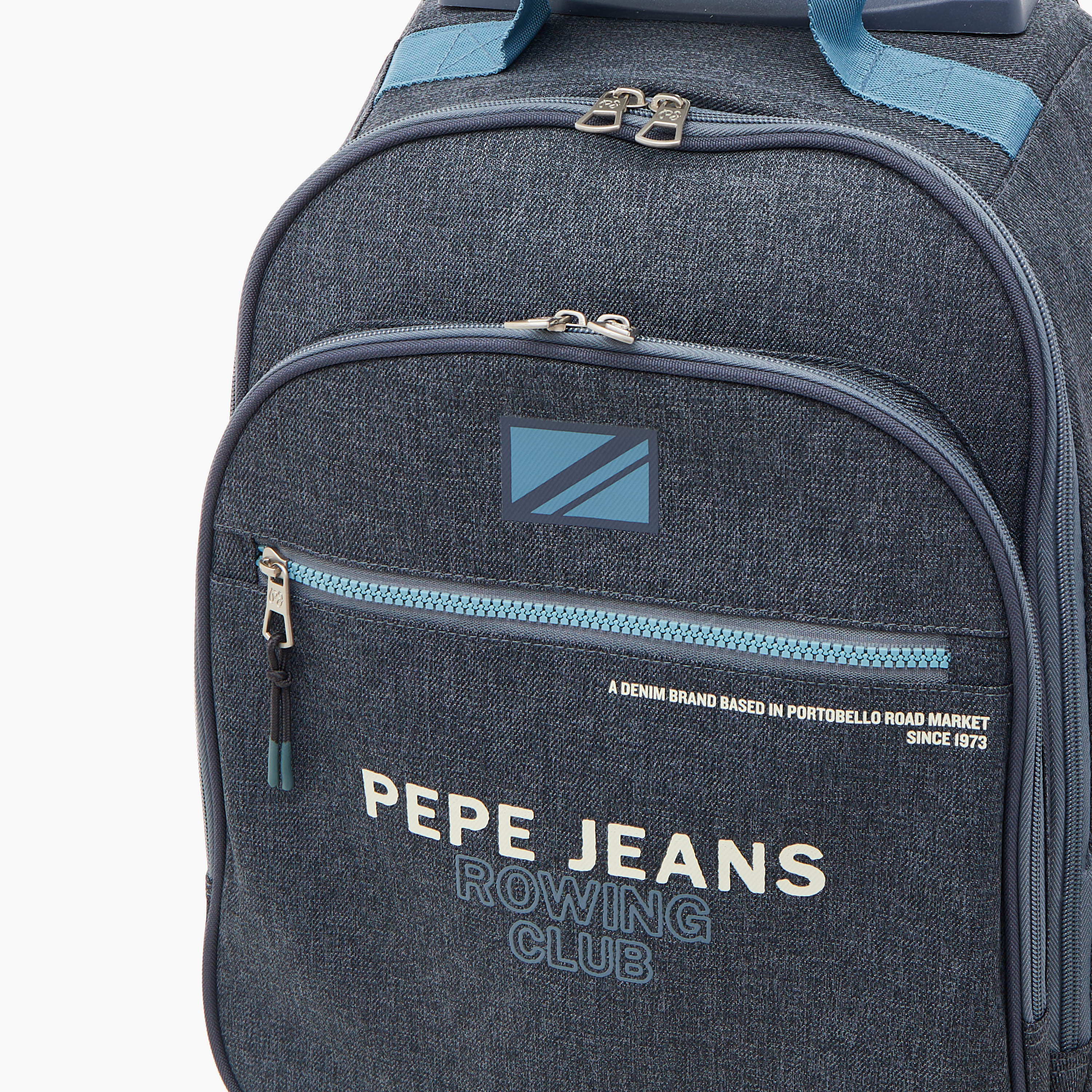 Pepe Jeans Logo Print 17-inch Trolley Backpack with Retractable Handle - 33x44x21 cms-school-bagsandbackpacks-trolleybags-image-8