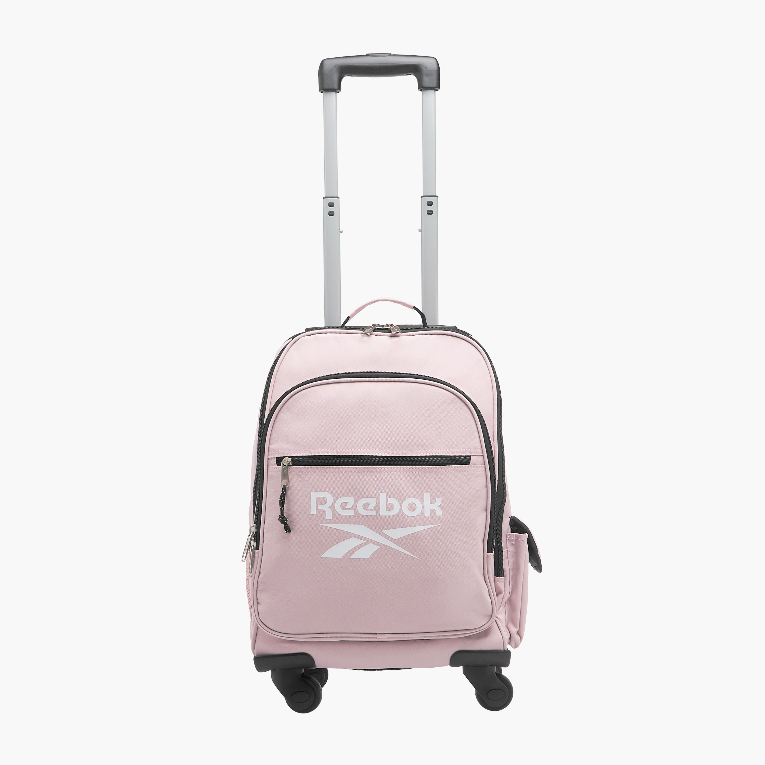 Reebok Logo Print Softcase Trolley Bag with Retractable Handle-school-bagsandbackpacks-trolleybags-image-2