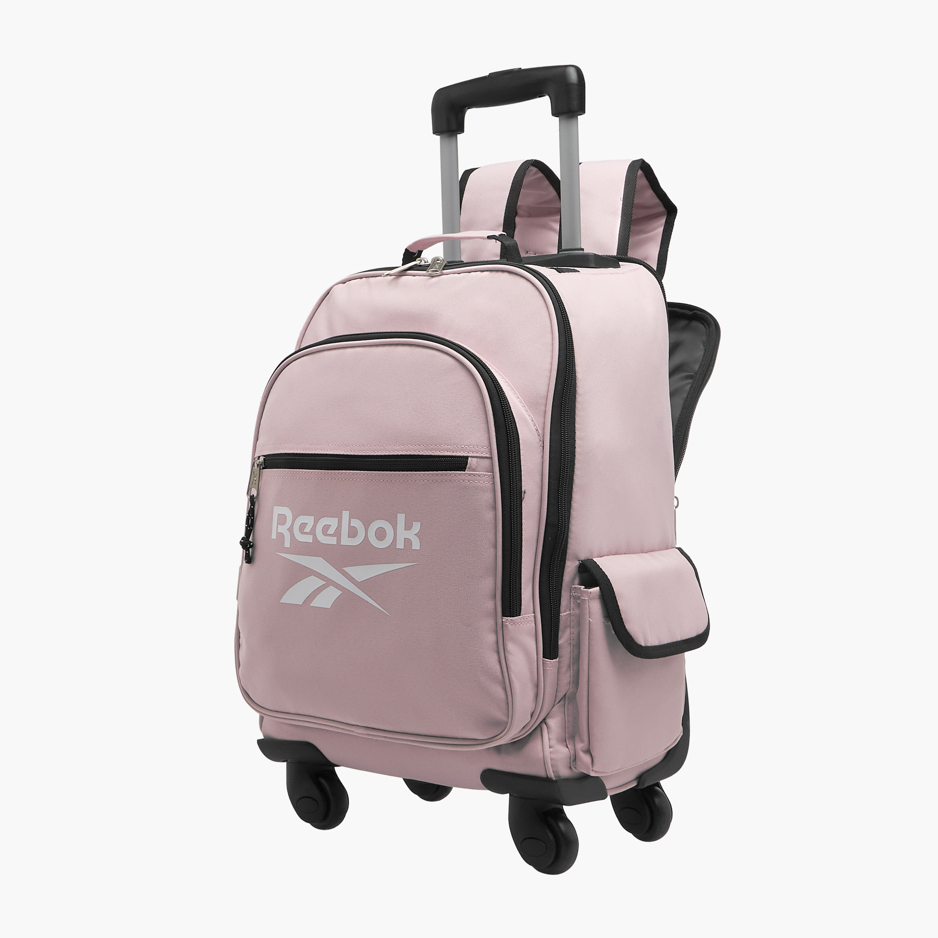 Reebok Logo Print Softcase Trolley Bag with Retractable Handle-school-bagsandbackpacks-trolleybags-image-3