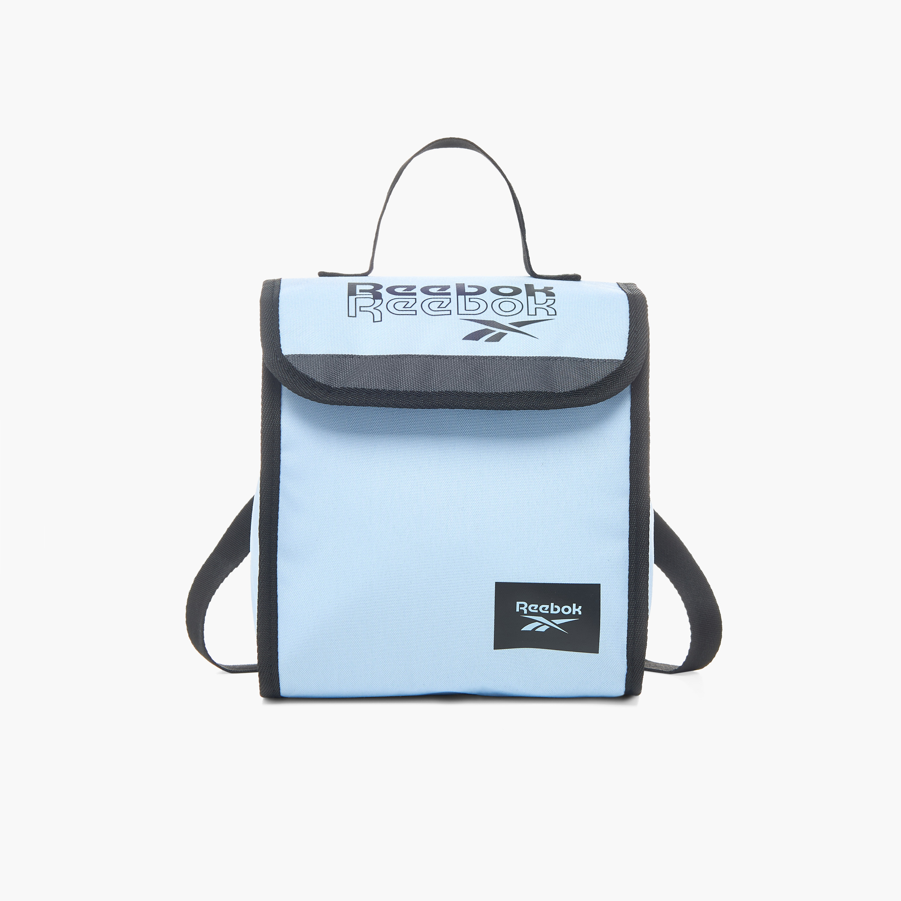 Shop Reebok Logo Print Lunch Bag with Adjustable Strap and Flap Closure Online Splash UAE