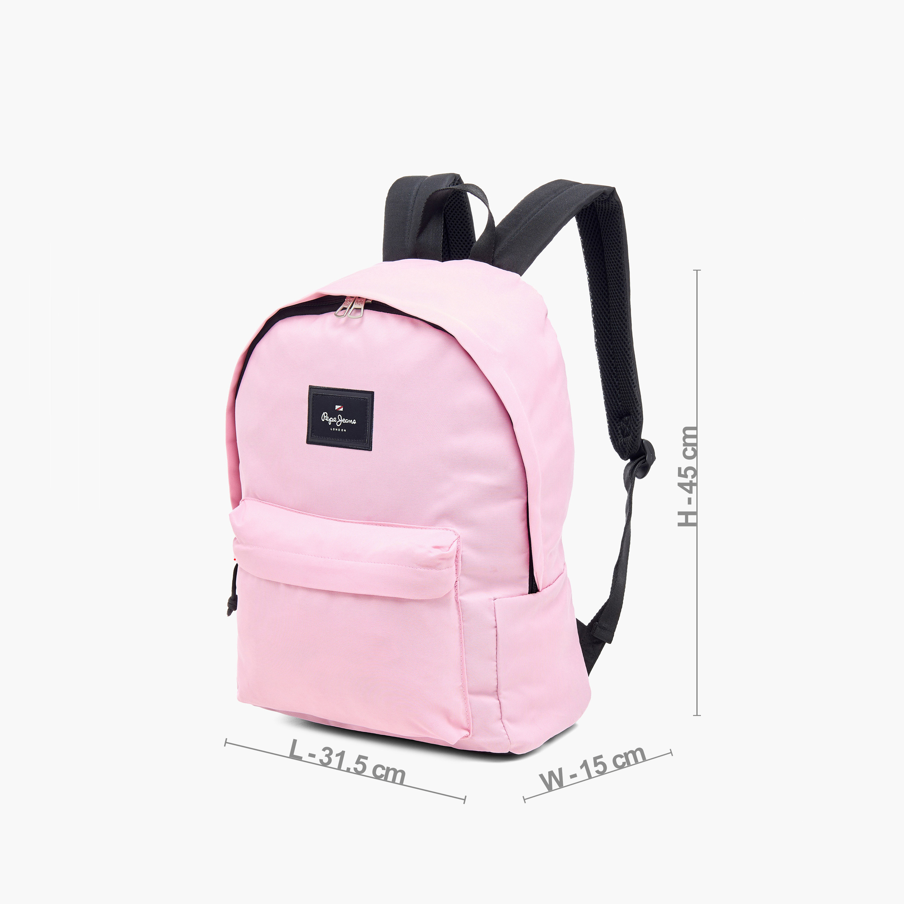 Pepe Jeans Aris 18-inch Solid Backpack with Adjustable Straps and Zip Closure - 32x45x15 cms-school-bagsandbackpacks-backpacks-image-3