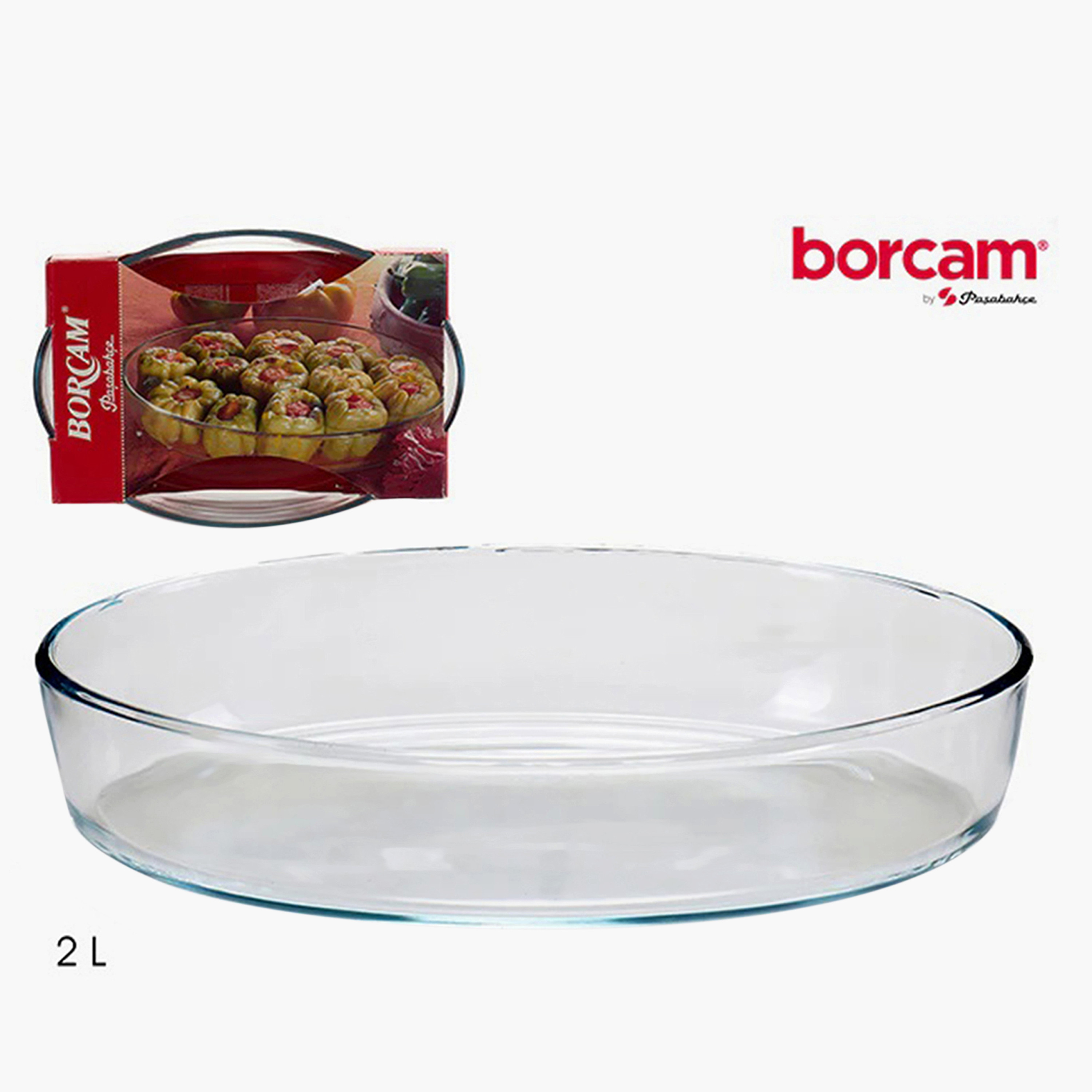 Pasabahce Borcam Oval Glass Serving Tray - 21x30 cm-household-dining-serveware-servingtrays-image-1