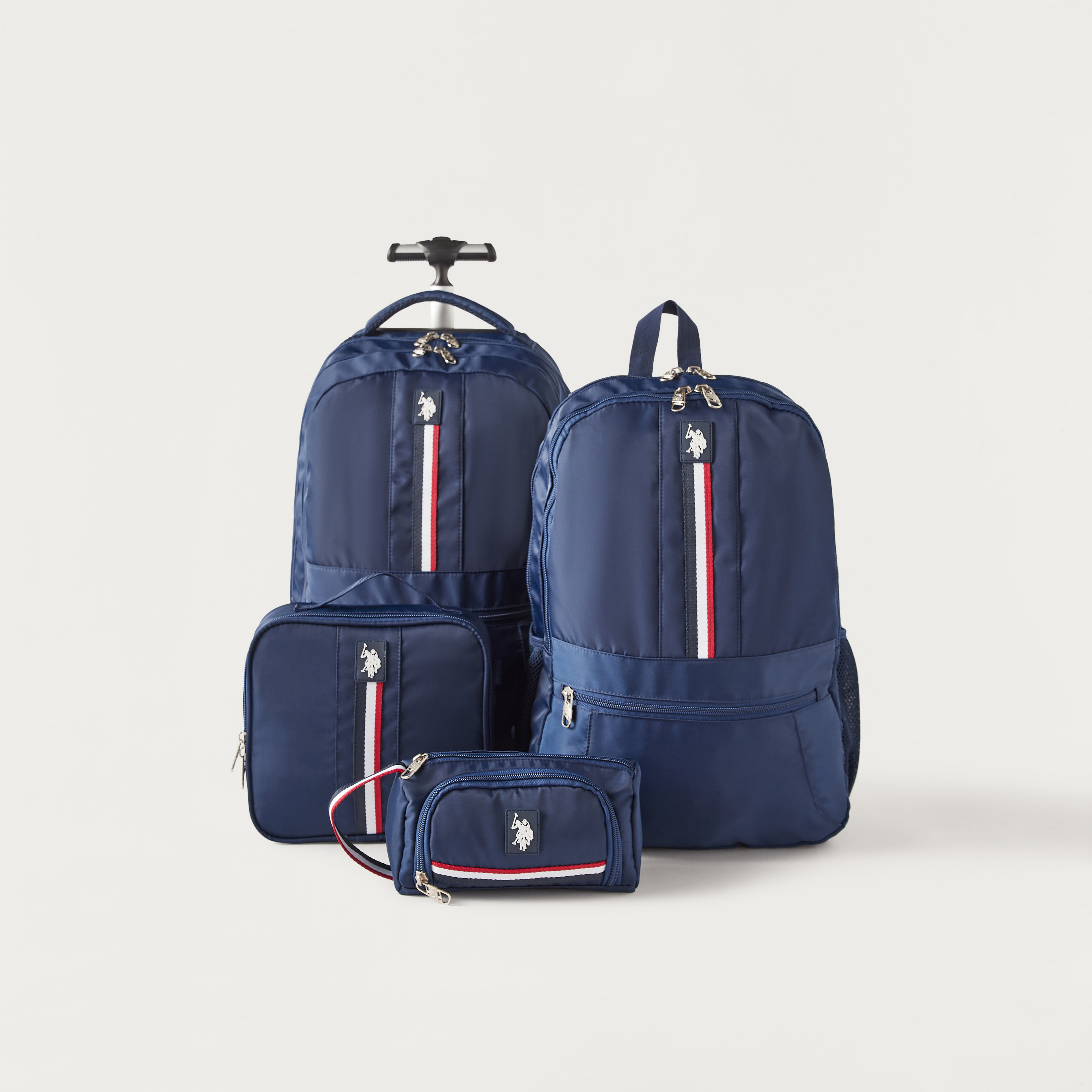 US POLO ASSN. Solid Lunch Bag with Adjustable Strap and Zip Closure-school-lunchessentials-lunchbags-image-6